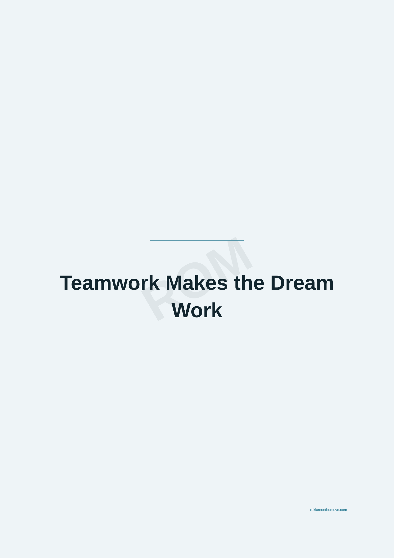 Teamwork Makes the Dream Work · Okyanus — ROM dijital ürün önizlemesi (filigranlı)