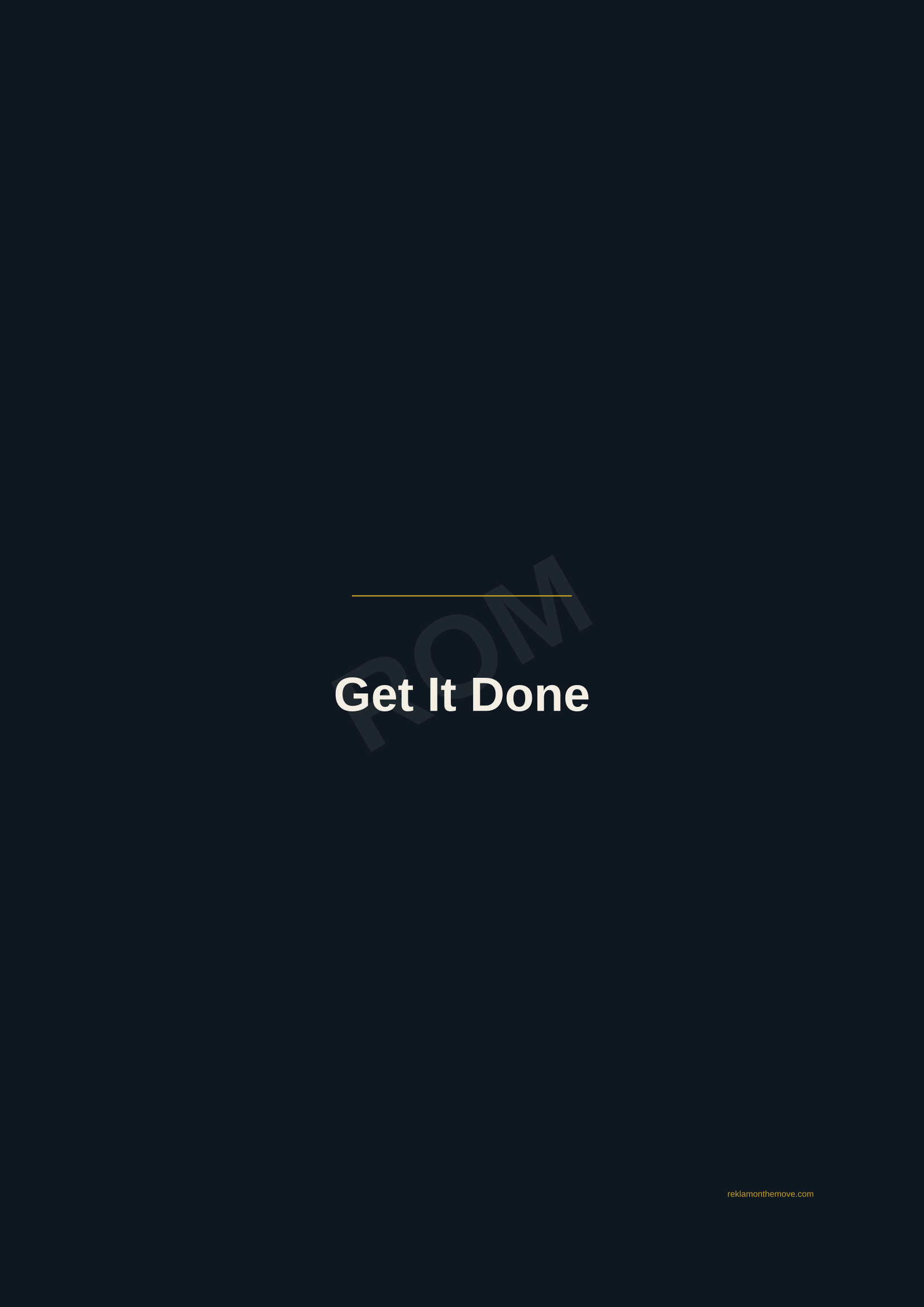 Get It Done · Gece — ROM dijital ürün önizlemesi (filigranlı)