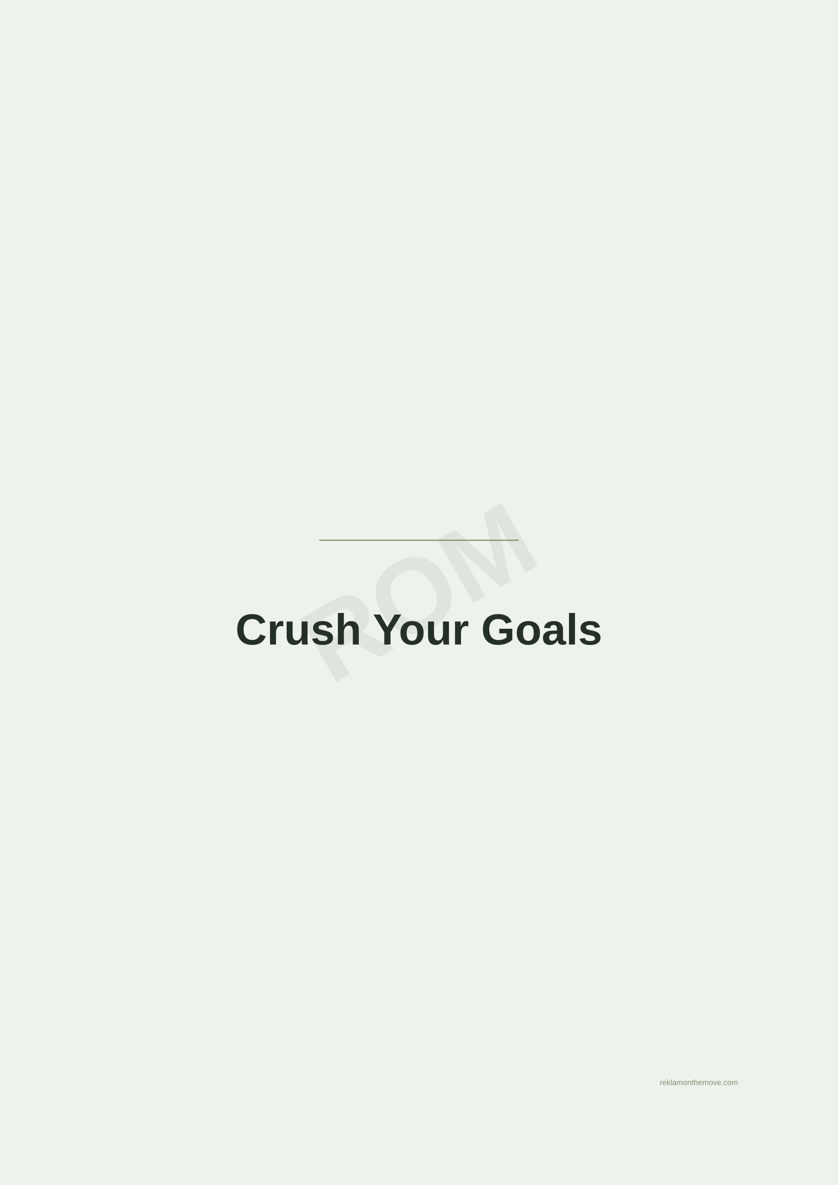 Crush Your Goals · Adaçayı — ROM dijital ürün önizlemesi (filigranlı)