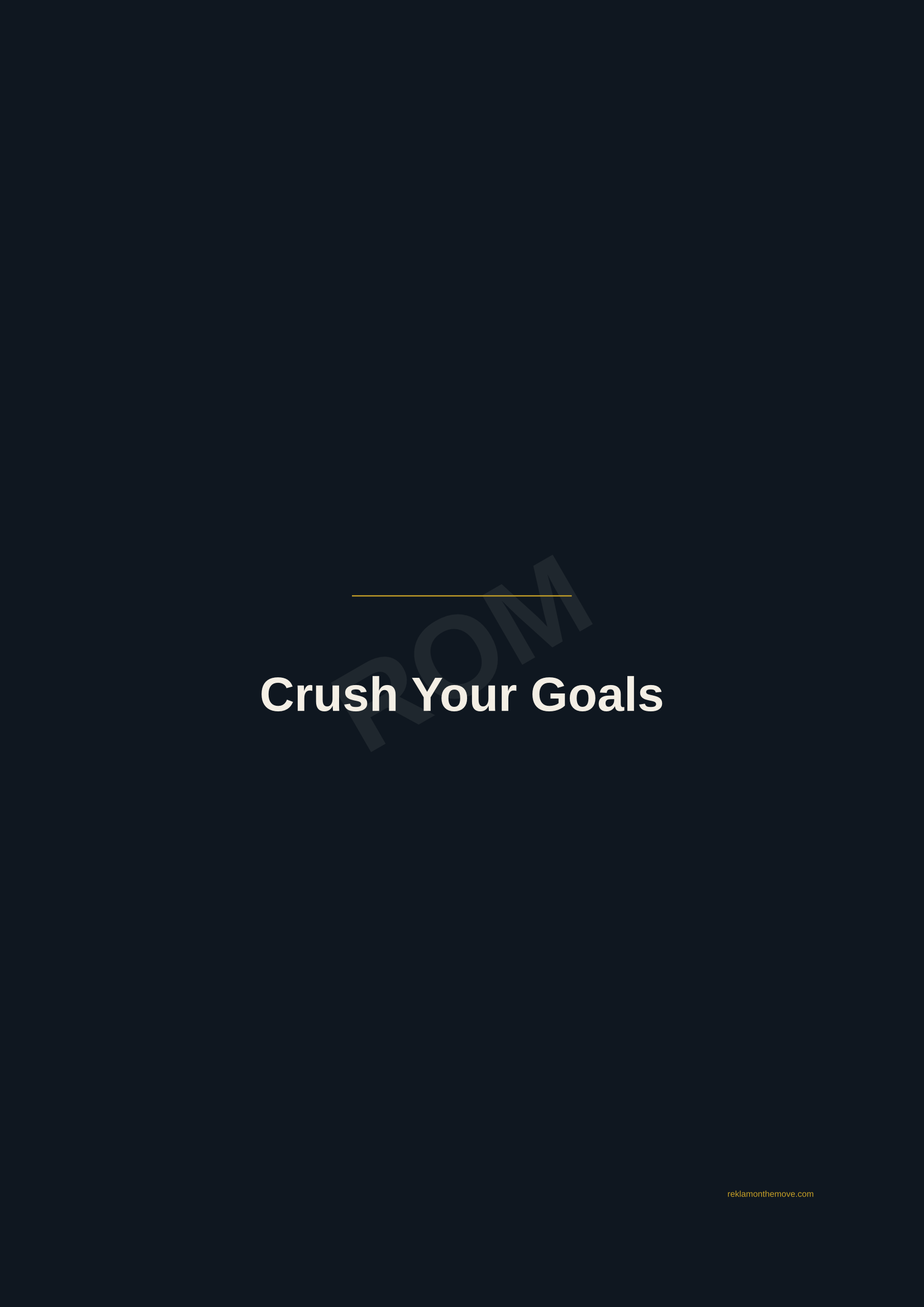 Crush Your Goals · Gece — ROM dijital ürün önizlemesi (filigranlı)