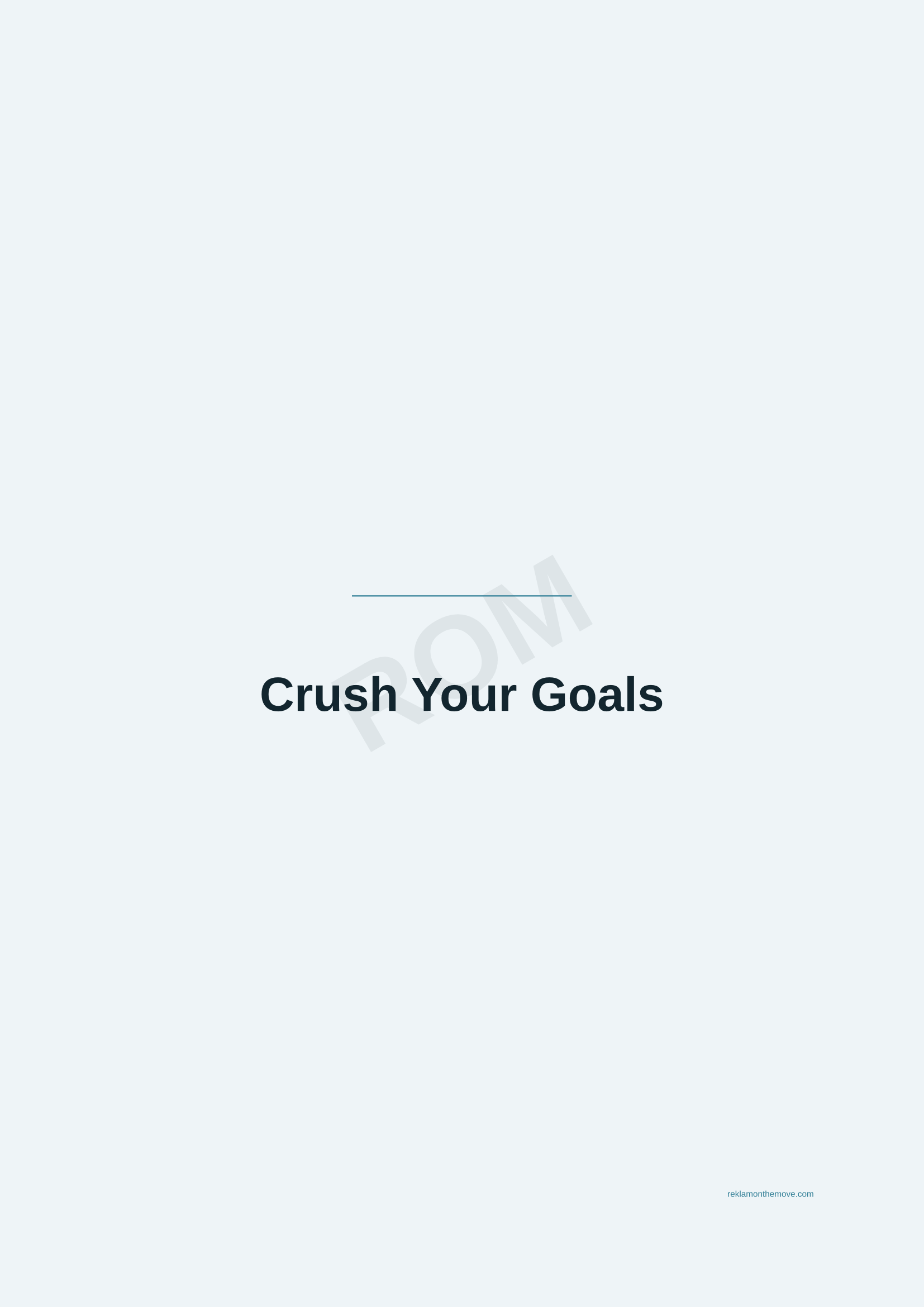 Crush Your Goals · Okyanus — ROM dijital ürün önizlemesi (filigranlı)