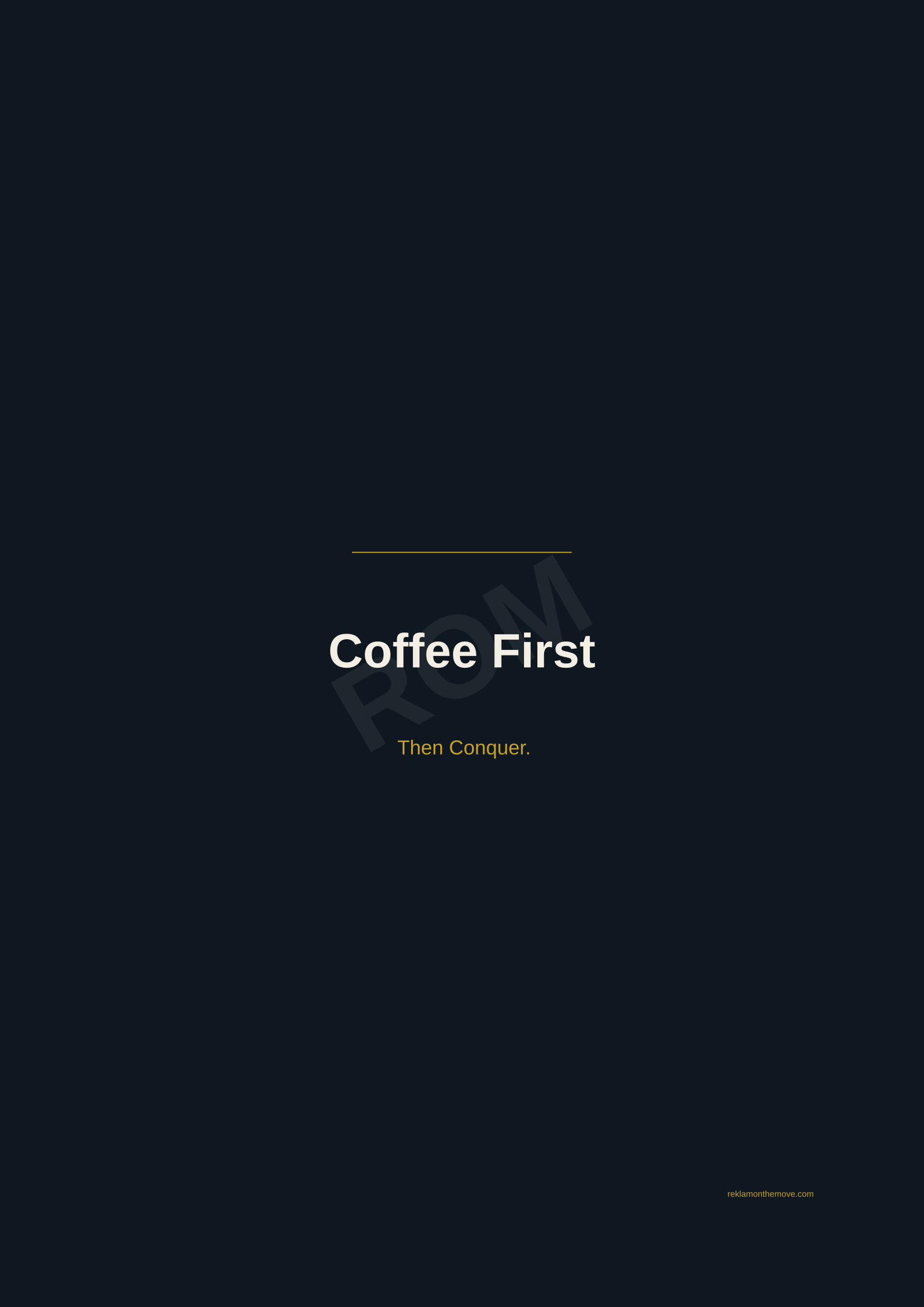 Coffee First · Gece — ROM dijital ürün önizlemesi (filigranlı)