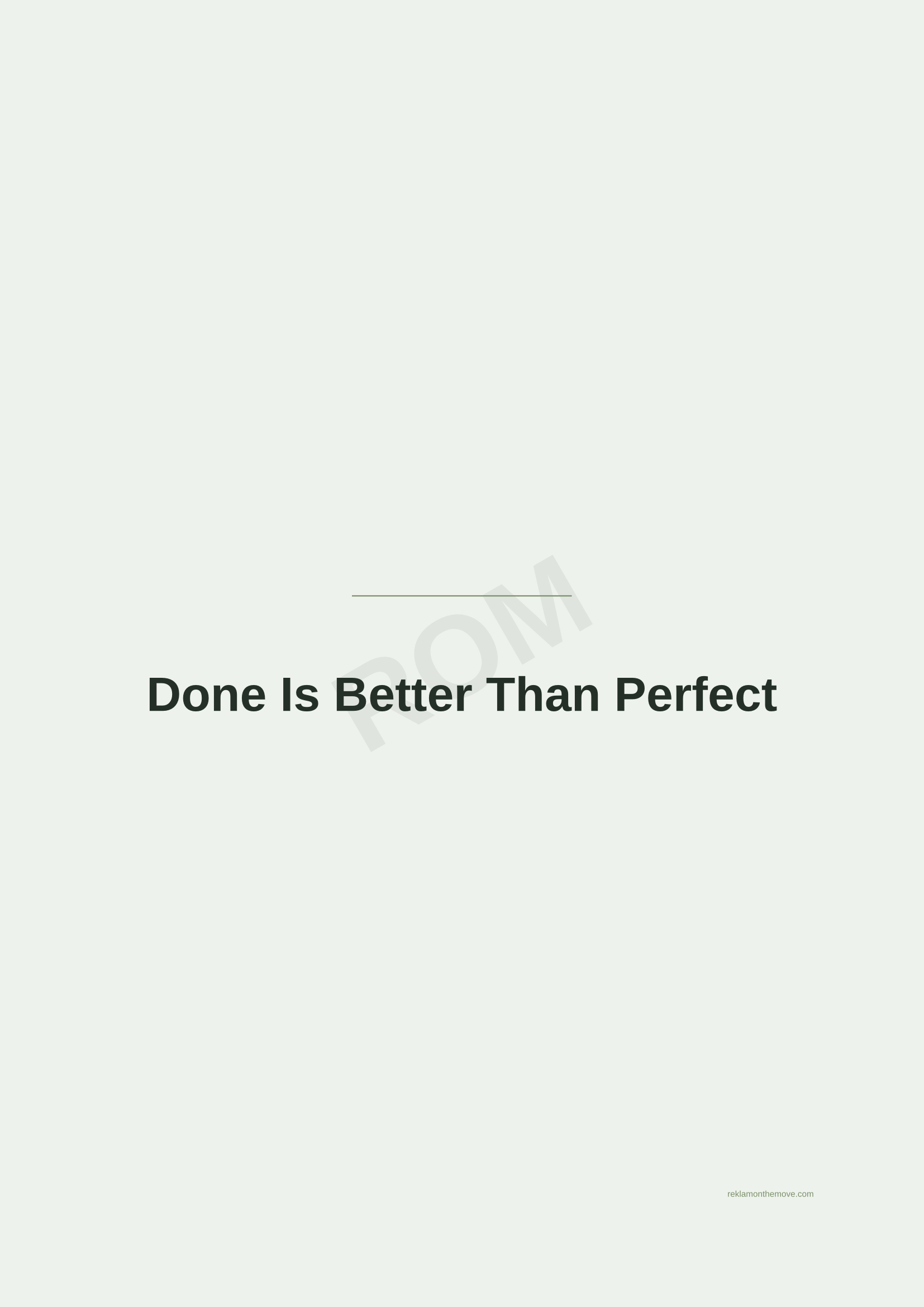 Done Is Better Than Perfect · Adaçayı — ROM dijital ürün önizlemesi (filigranlı)