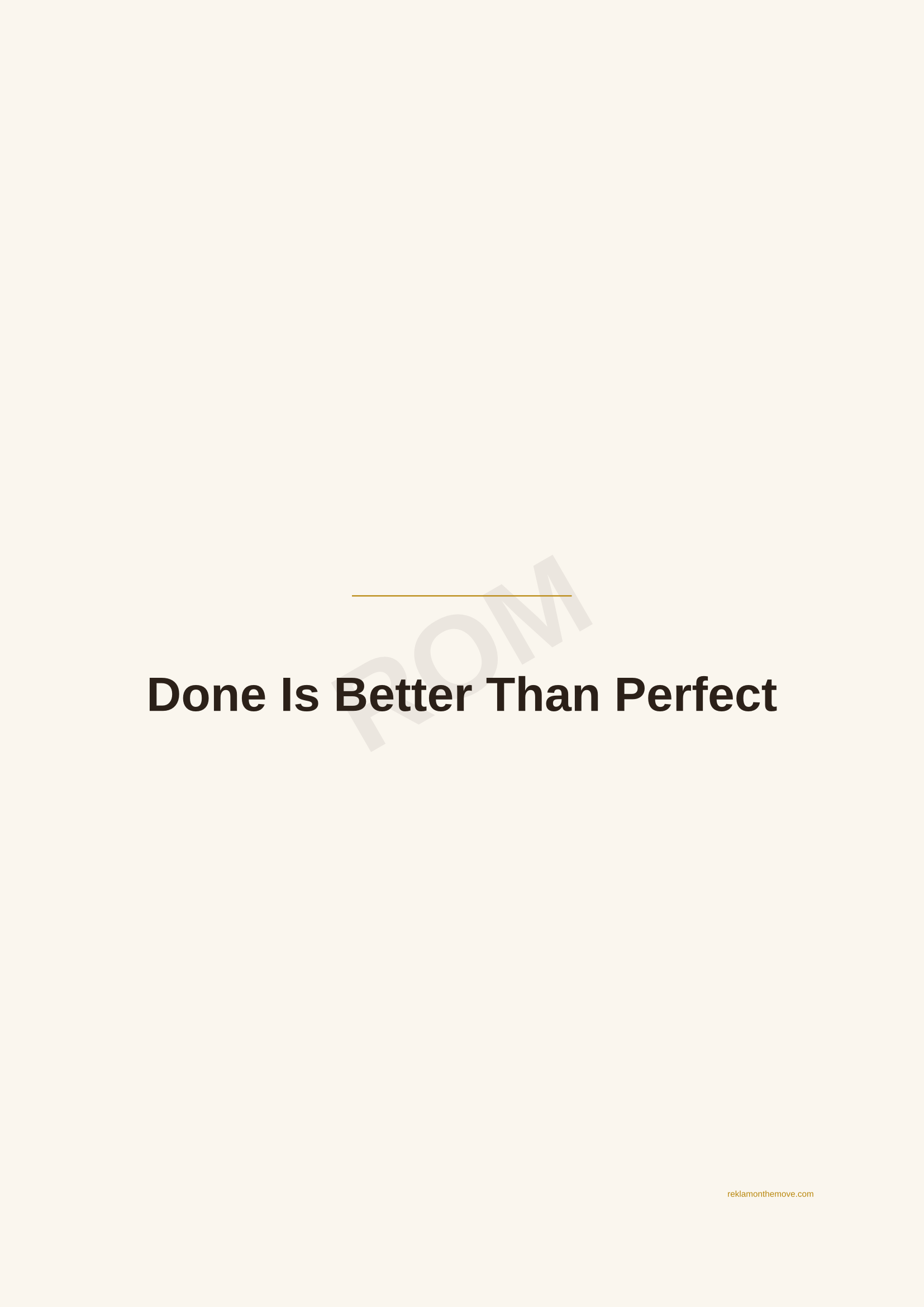 Done Is Better Than Perfect · Espresso — ROM dijital ürün önizlemesi (filigranlı)