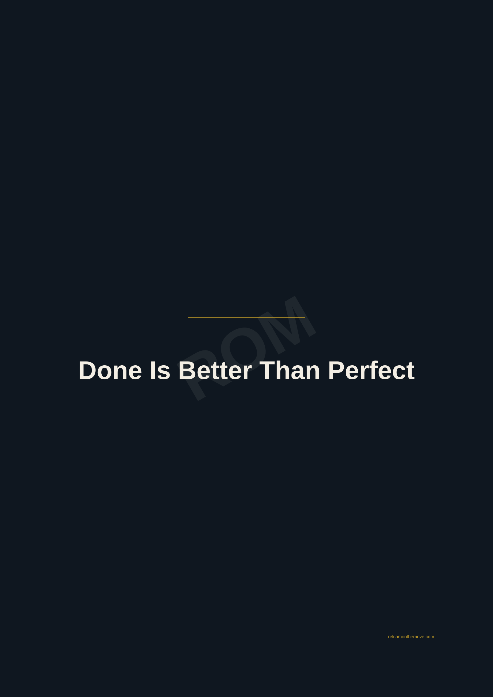 Done Is Better Than Perfect · Gece — ROM dijital ürün önizlemesi (filigranlı)