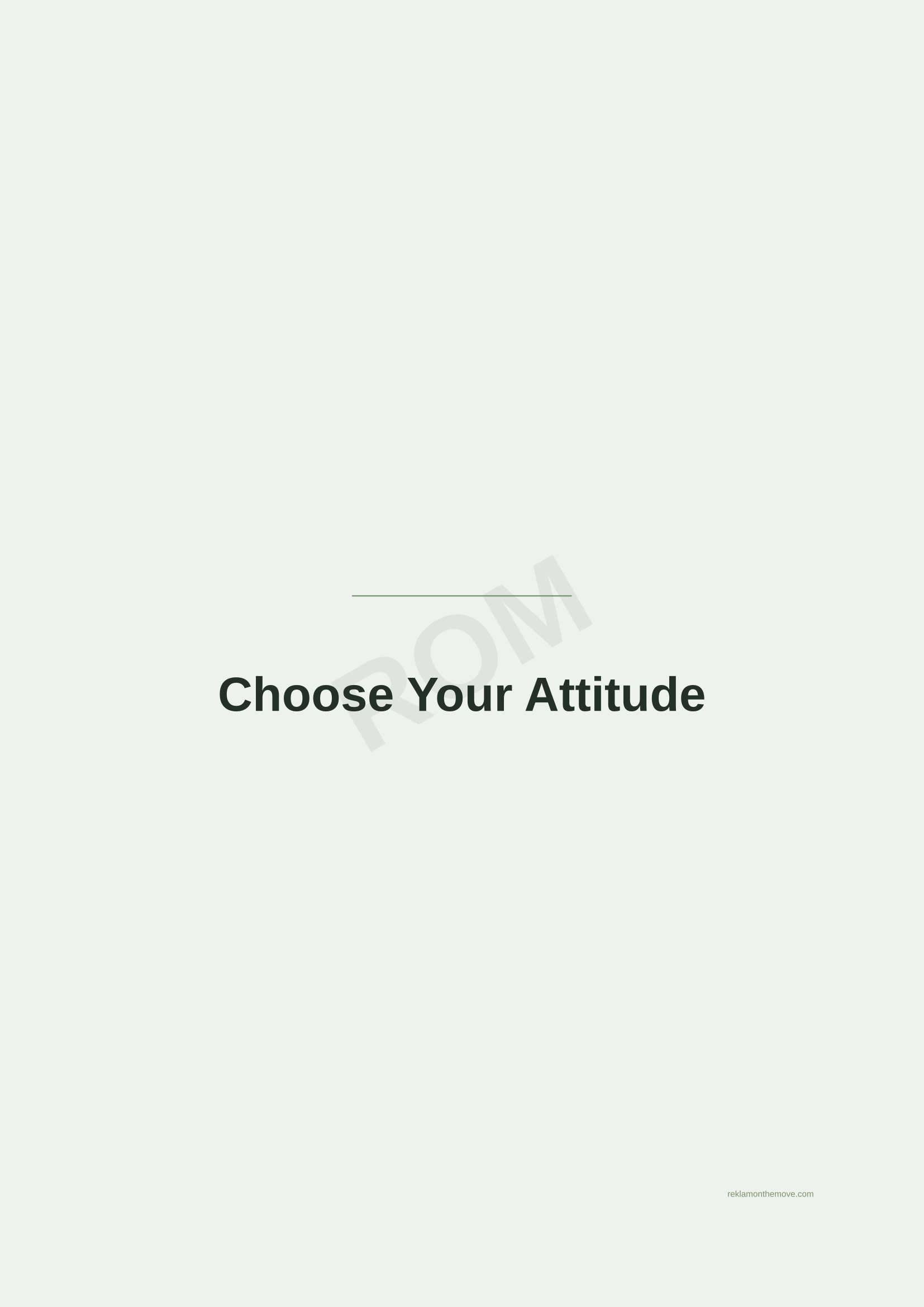 Choose Your Attitude · Adaçayı — ROM dijital ürün önizlemesi (filigranlı)