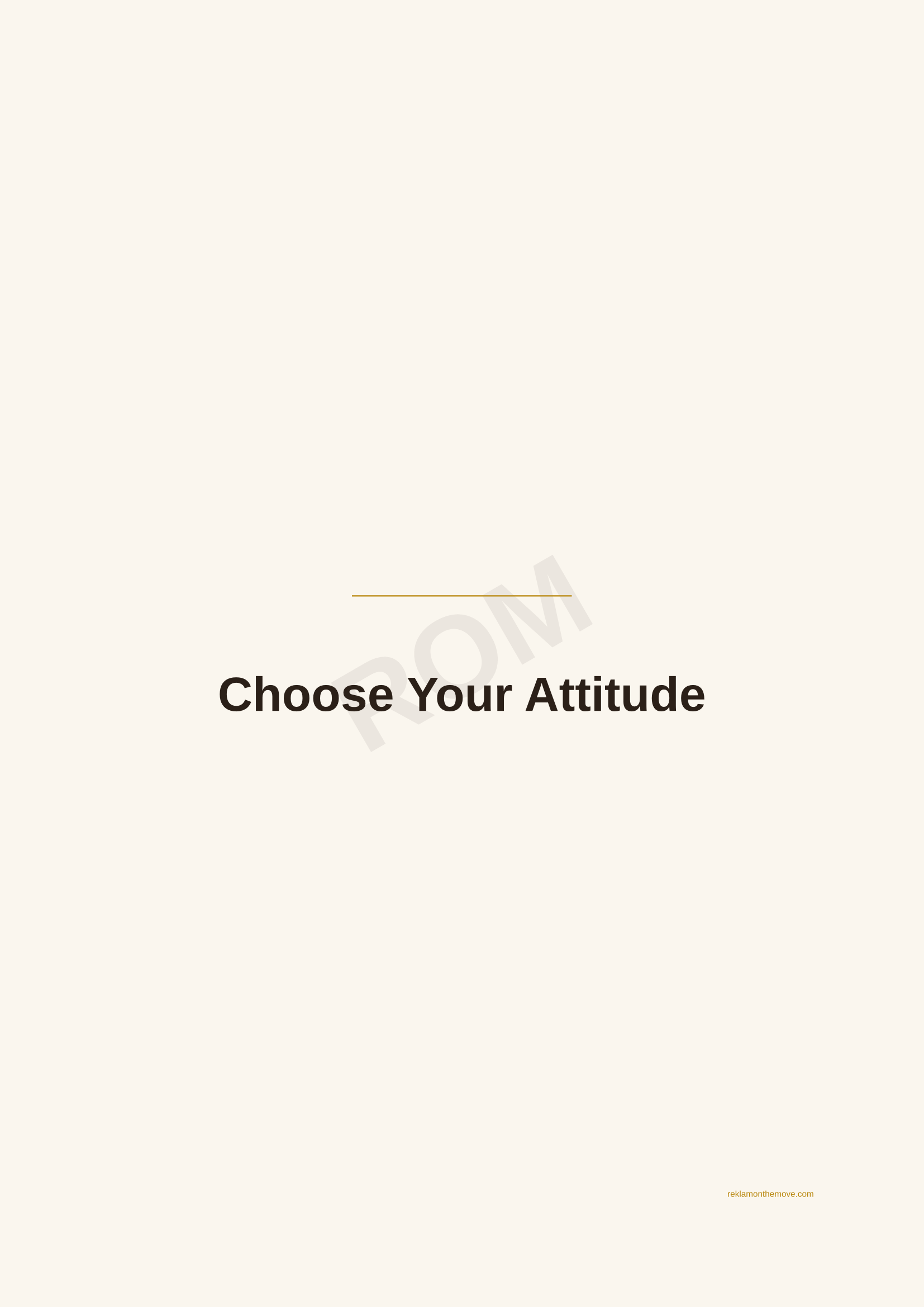 Choose Your Attitude · Espresso — ROM dijital ürün önizlemesi (filigranlı)