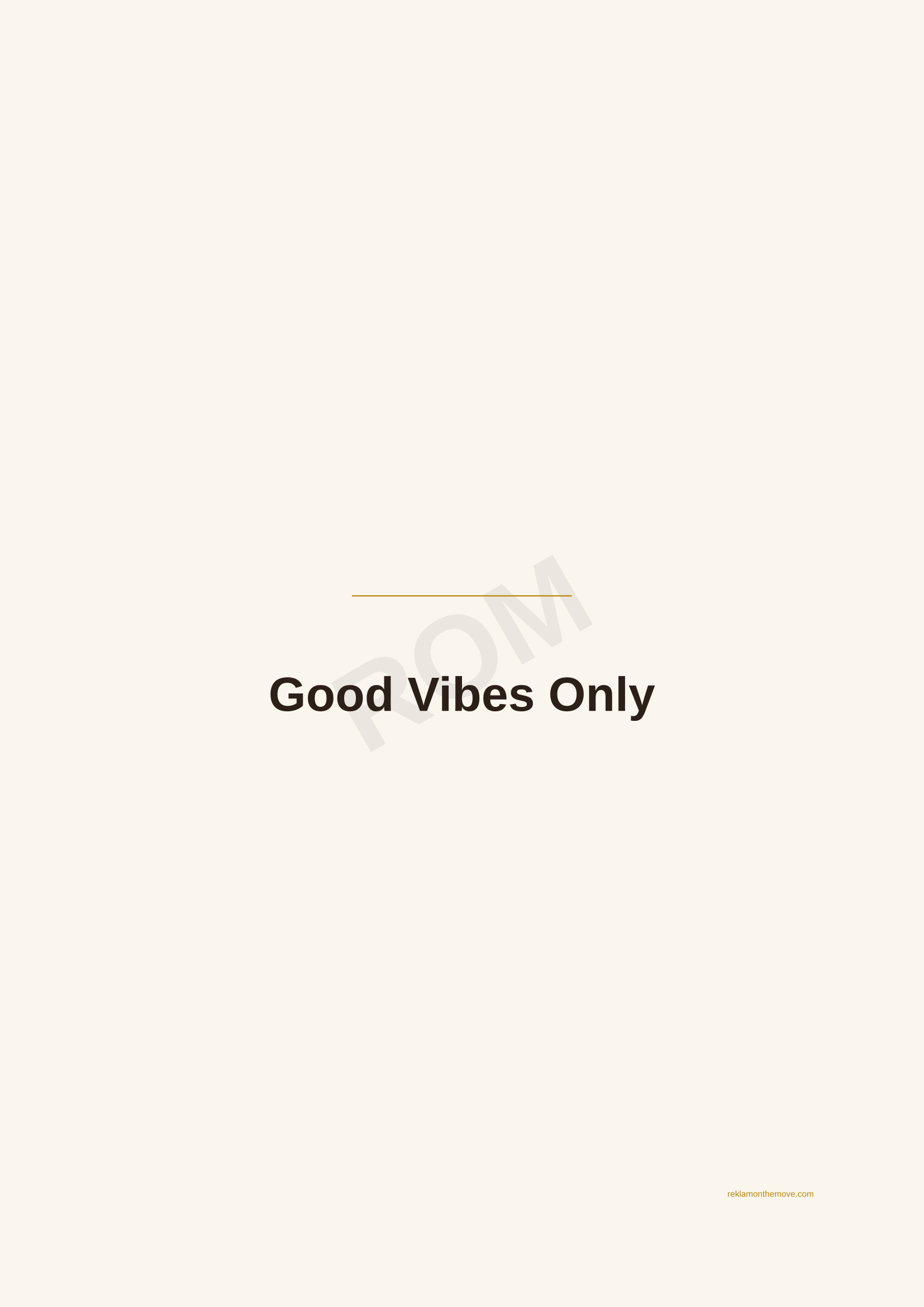 Good Vibes Only · Espresso — ROM dijital ürün önizlemesi (filigranlı)