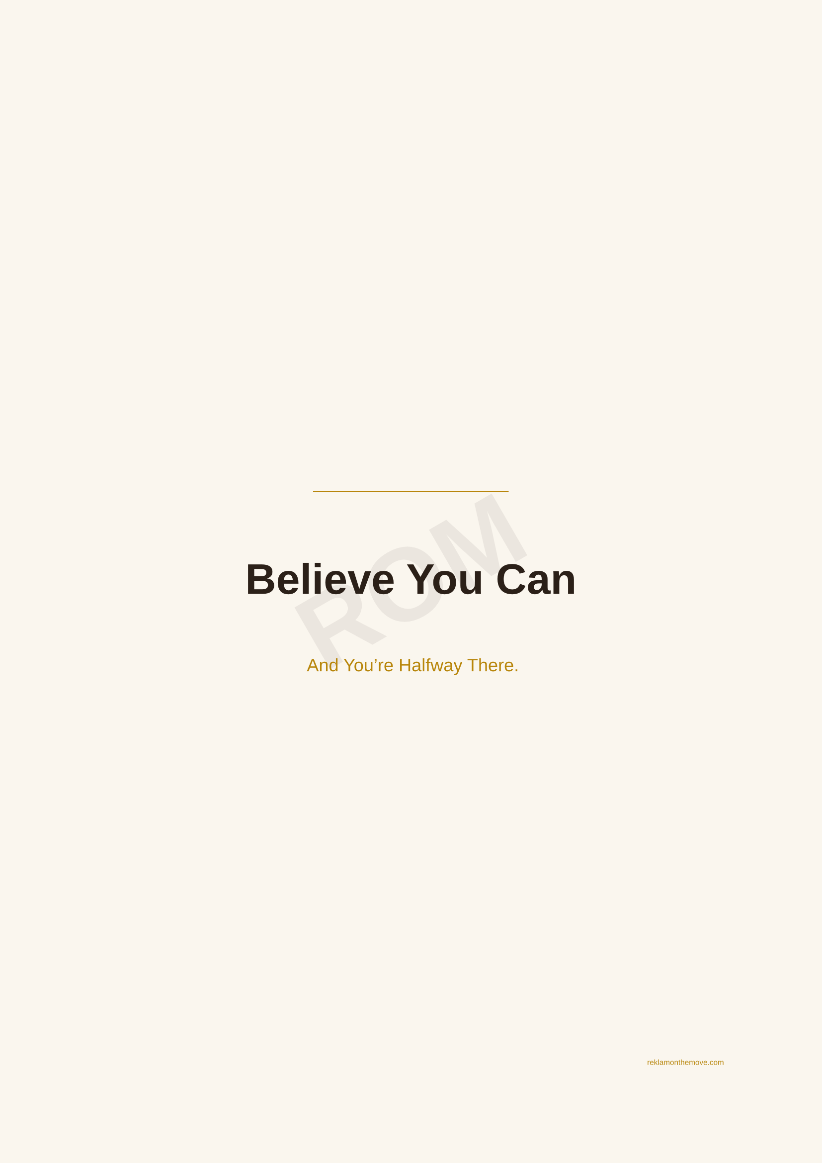 Believe You Can · Espresso — ROM dijital ürün önizlemesi (filigranlı)