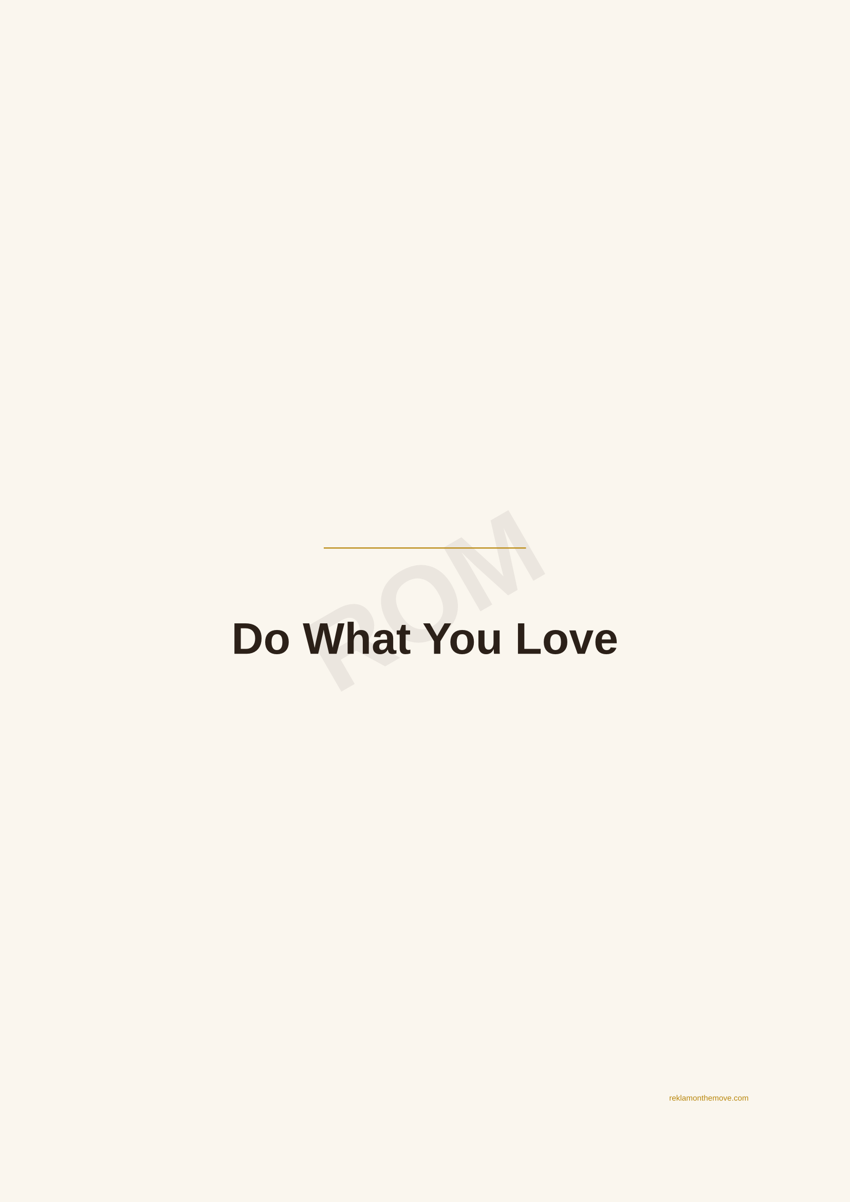 Do What You Love · Espresso — ROM dijital ürün önizlemesi (filigranlı)