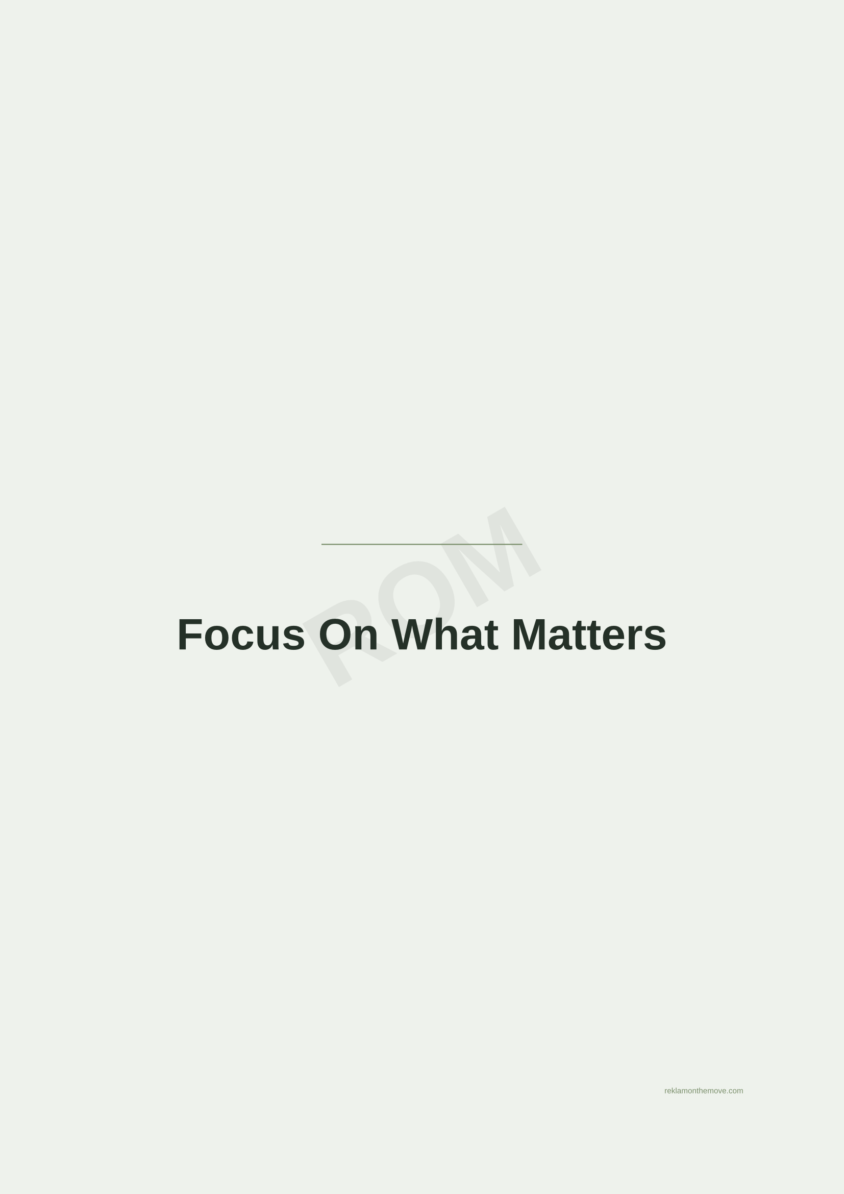 Focus On What Matters · Adaçayı — ROM dijital ürün önizlemesi (filigranlı)