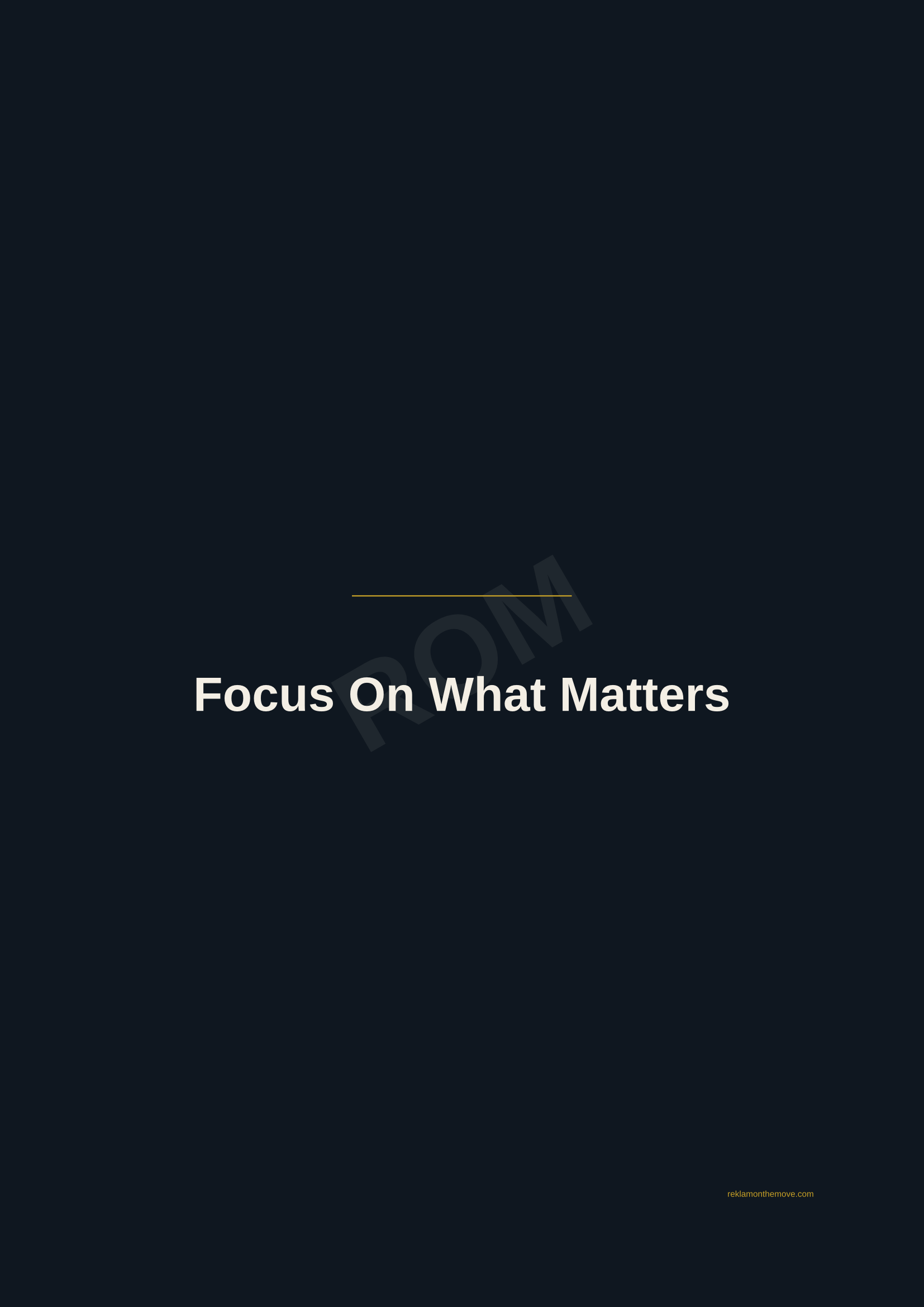 Focus On What Matters · Gece — ROM dijital ürün önizlemesi (filigranlı)
