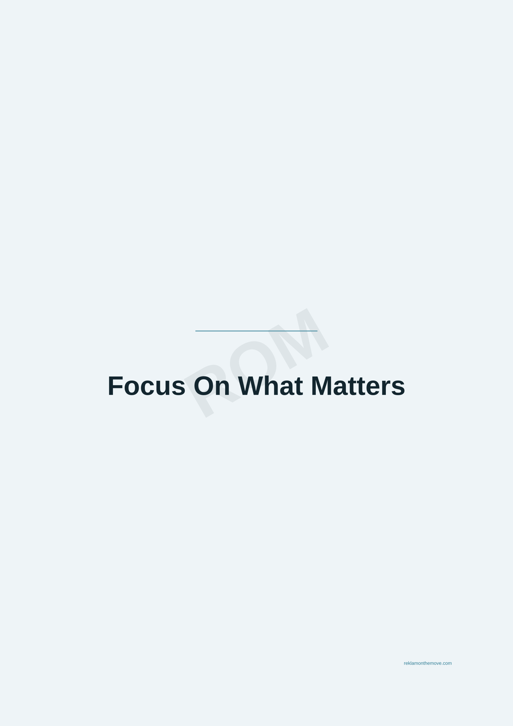 Focus On What Matters · Okyanus — ROM dijital ürün önizlemesi (filigranlı)