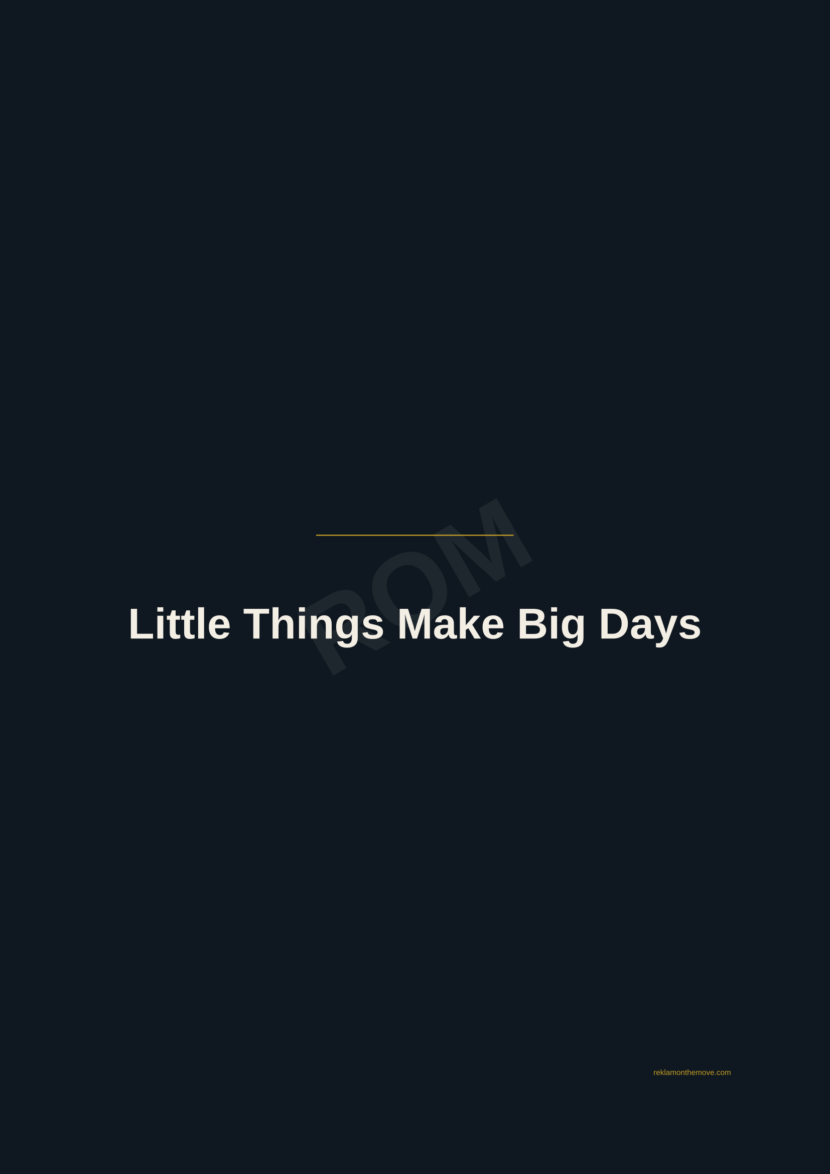Little Things Make Big Days · Gece — ROM dijital ürün önizlemesi (filigranlı)