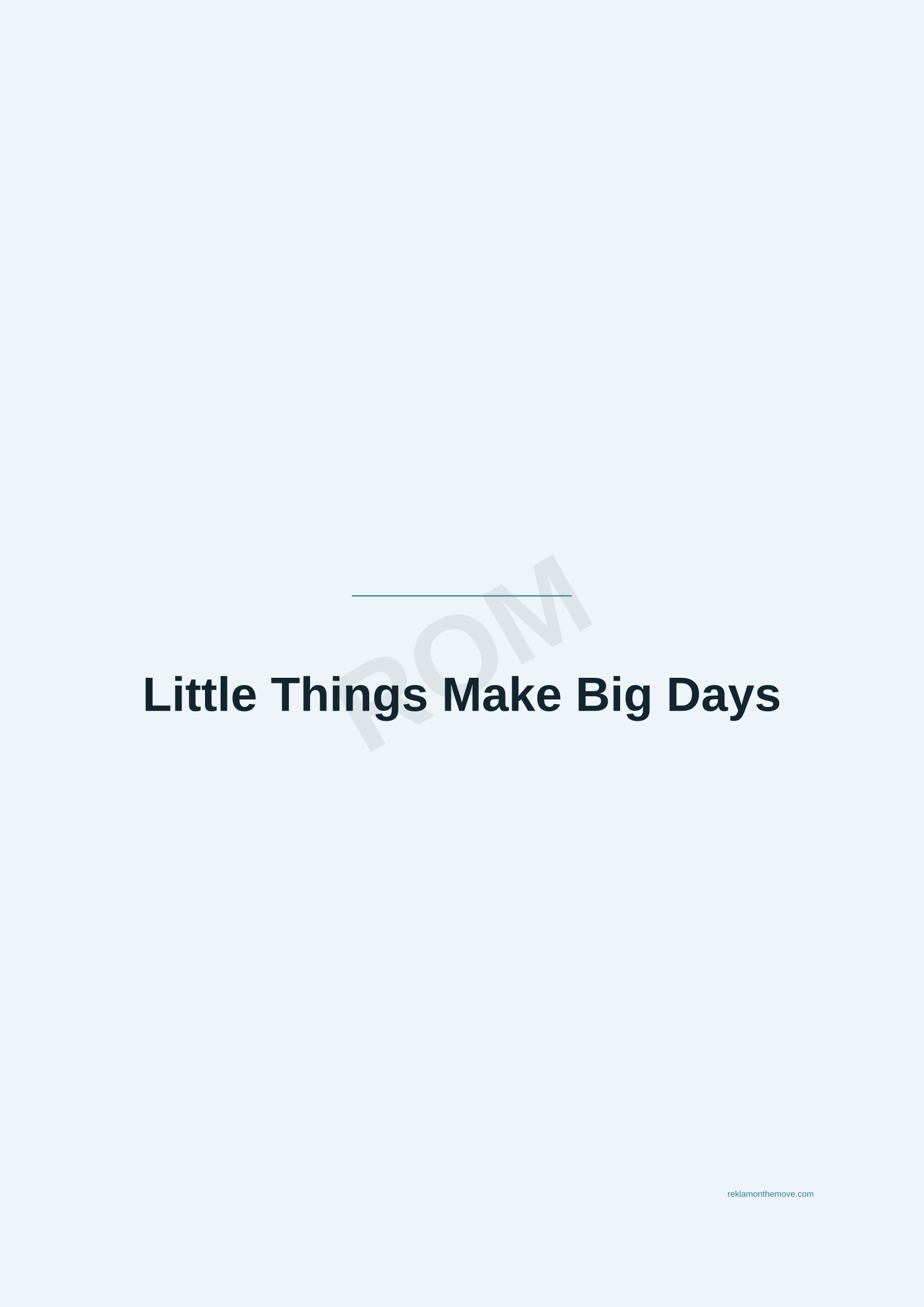 Little Things Make Big Days · Okyanus — ROM dijital ürün önizlemesi (filigranlı)