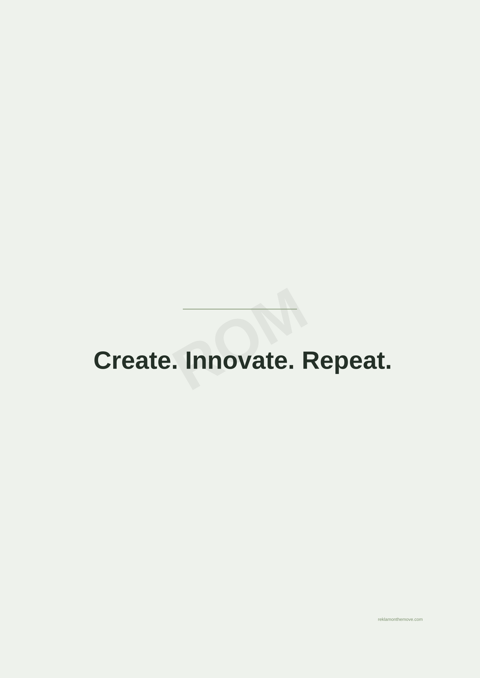 Create. Innovate. Repeat. · Adaçayı — ROM dijital ürün önizlemesi (filigranlı)