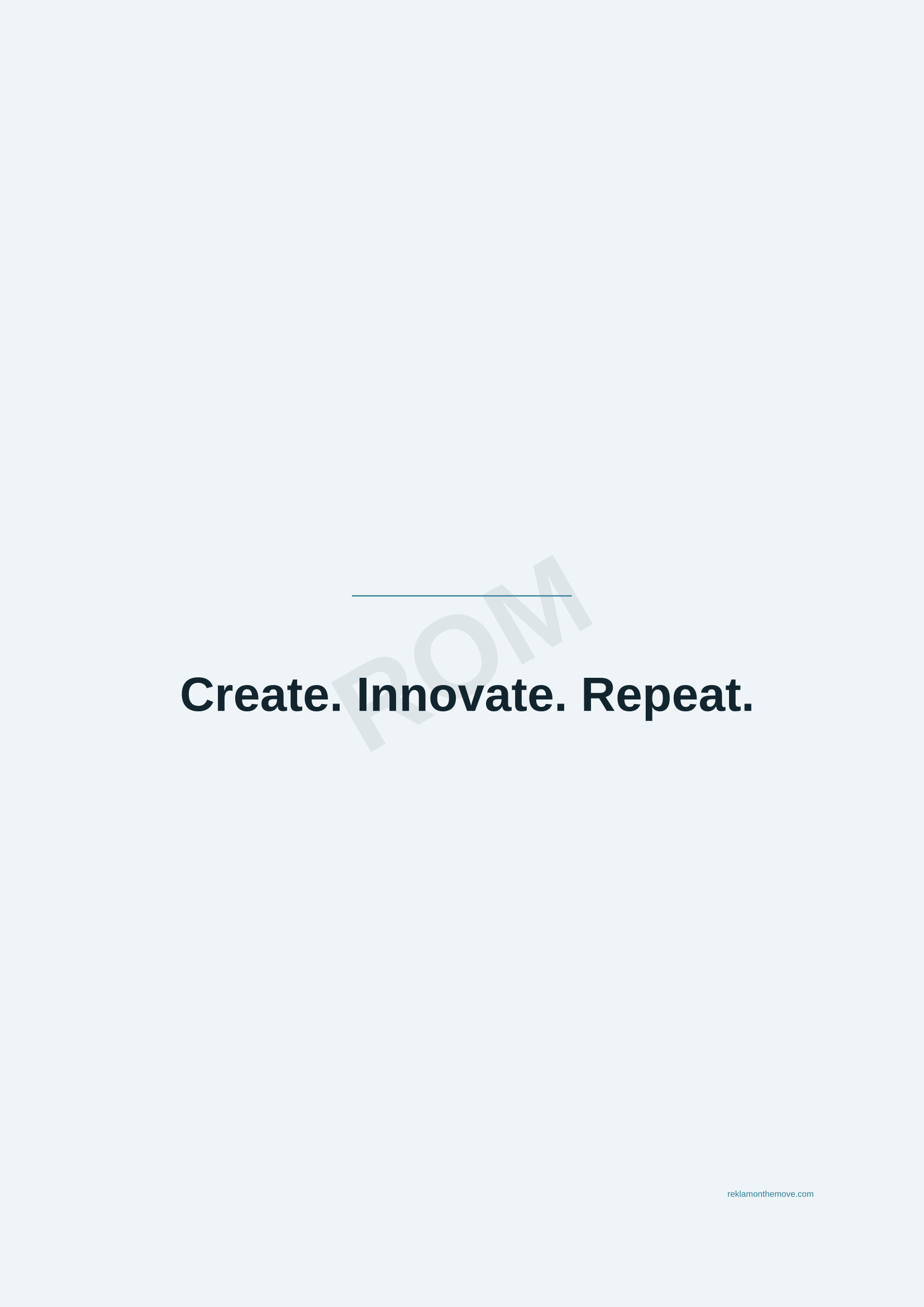 Create. Innovate. Repeat. · Okyanus — ROM dijital ürün önizlemesi (filigranlı)
