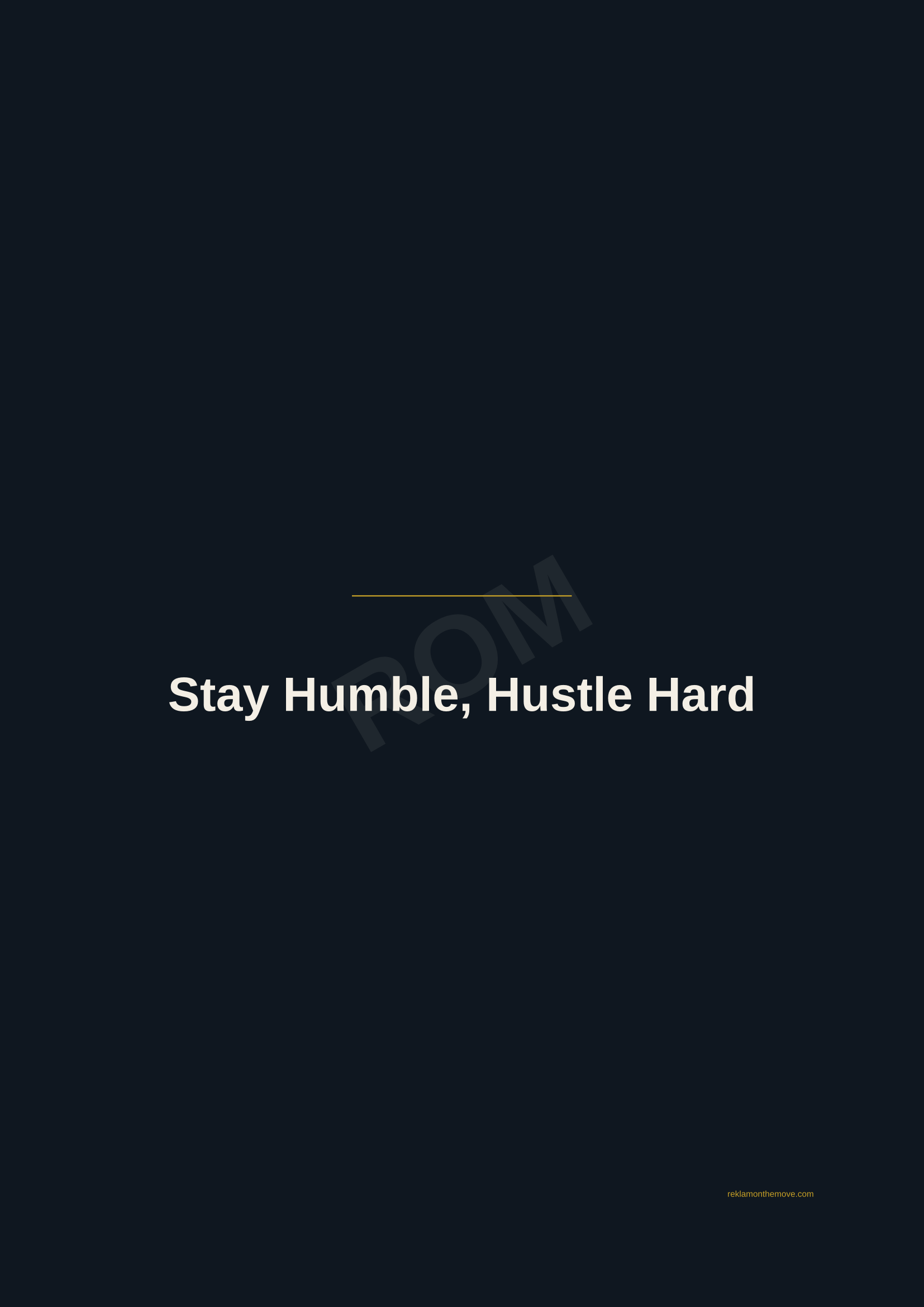 Stay Humble, Hustle Hard · Gece — ROM dijital ürün önizlemesi (filigranlı)