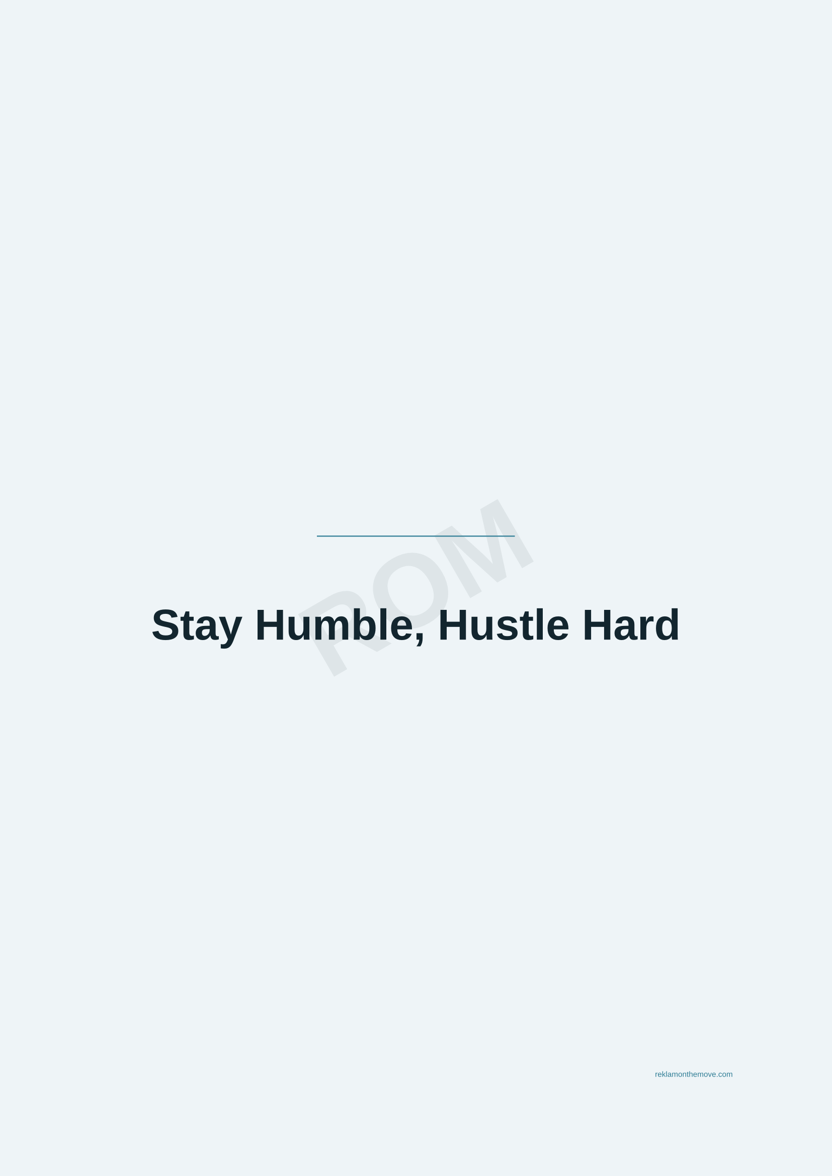 Stay Humble, Hustle Hard · Okyanus — ROM dijital ürün önizlemesi (filigranlı)