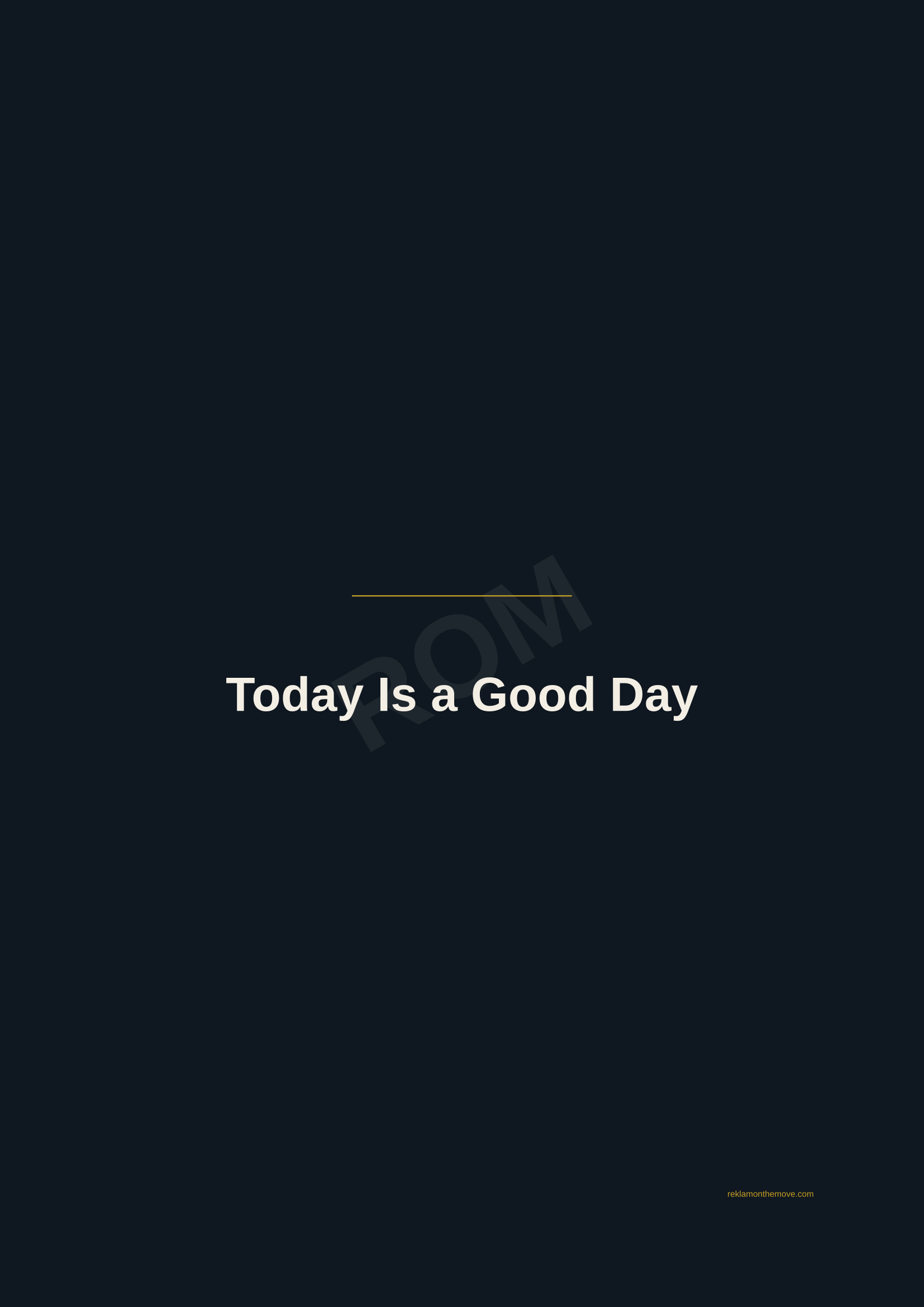 Today Is a Good Day · Gece — ROM dijital ürün önizlemesi (filigranlı)