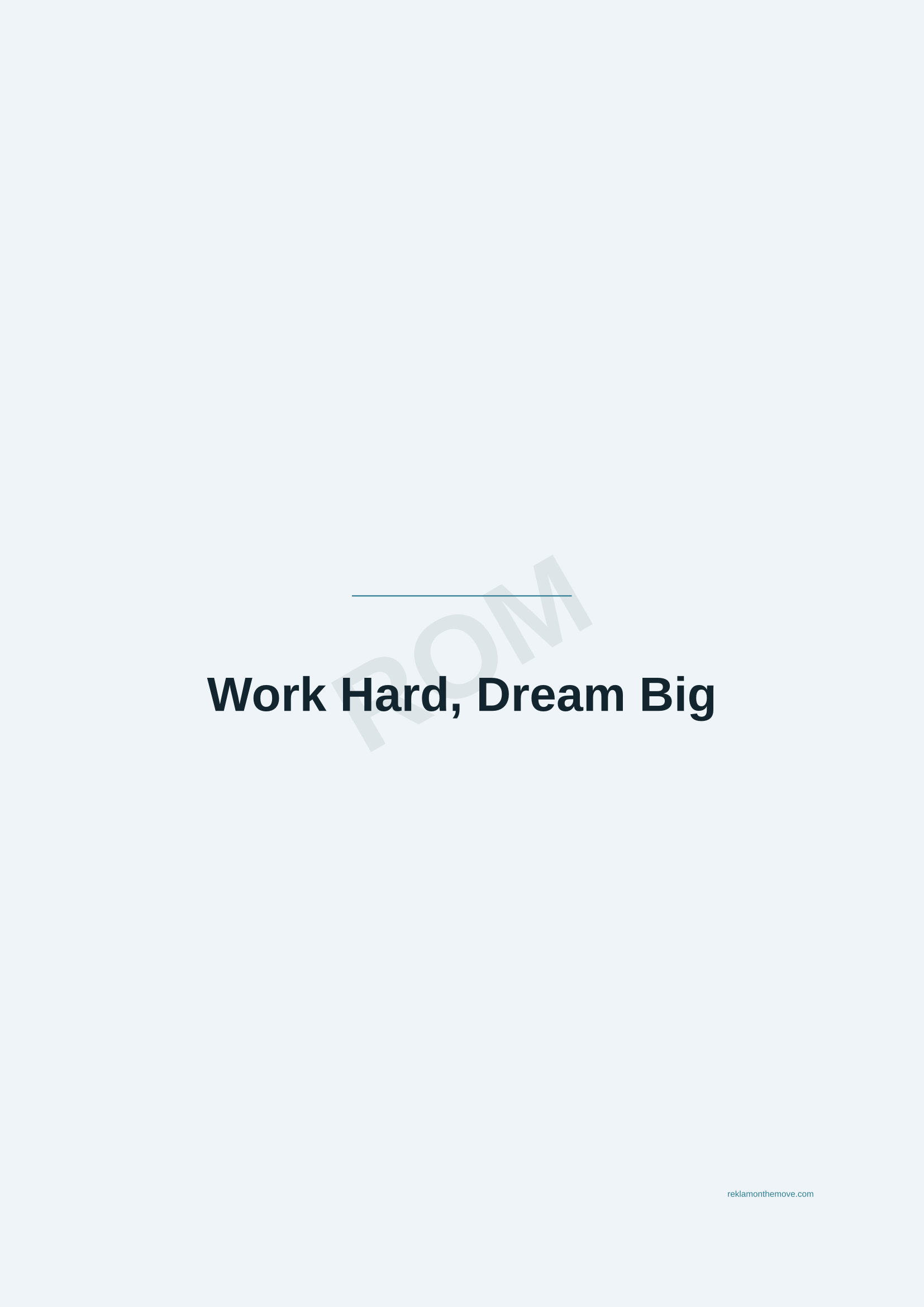 Work Hard, Dream Big · Okyanus — ROM dijital ürün önizlemesi (filigranlı)