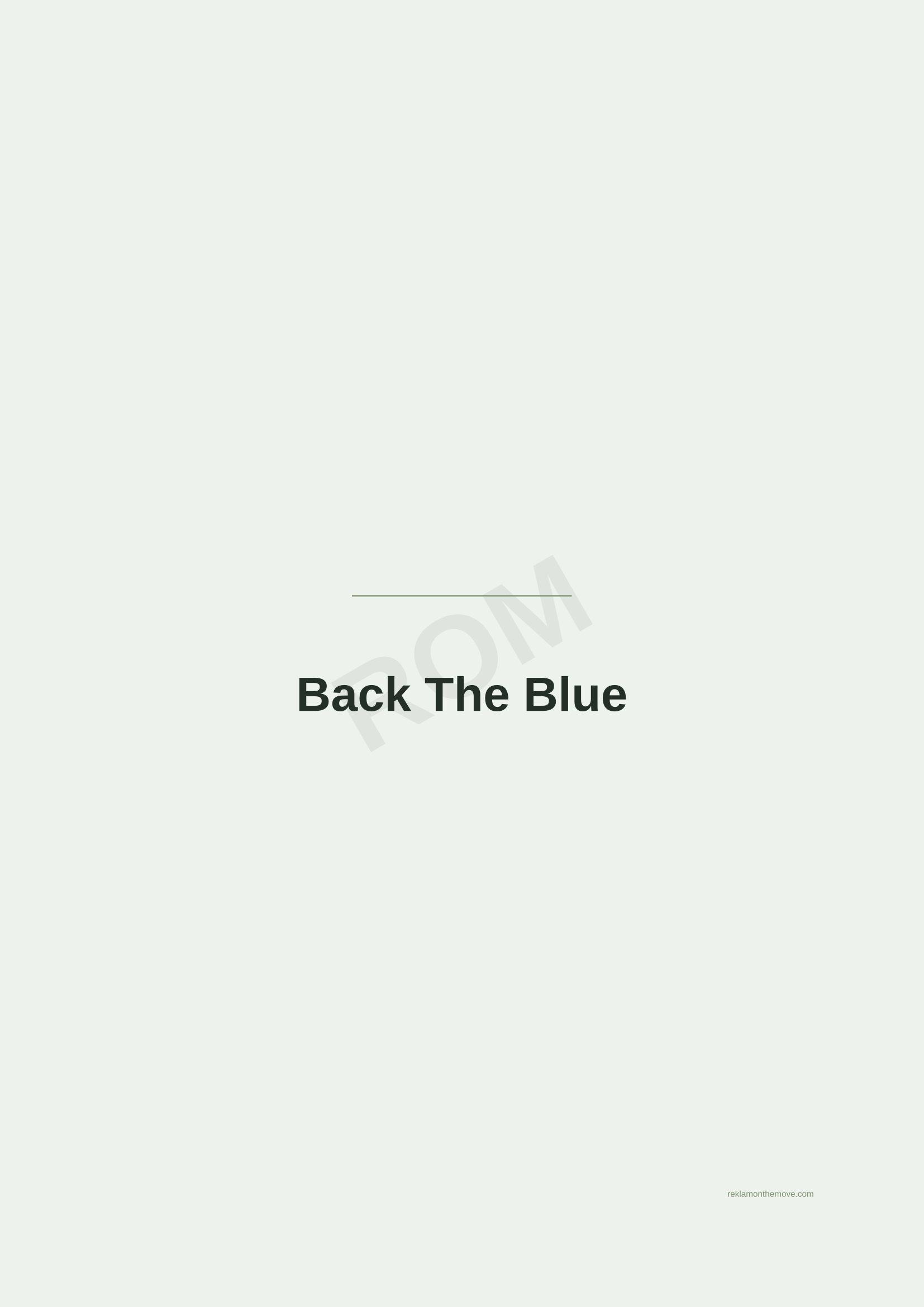 Back The Blue · Adaçayı — ROM dijital ürün önizlemesi (filigranlı)