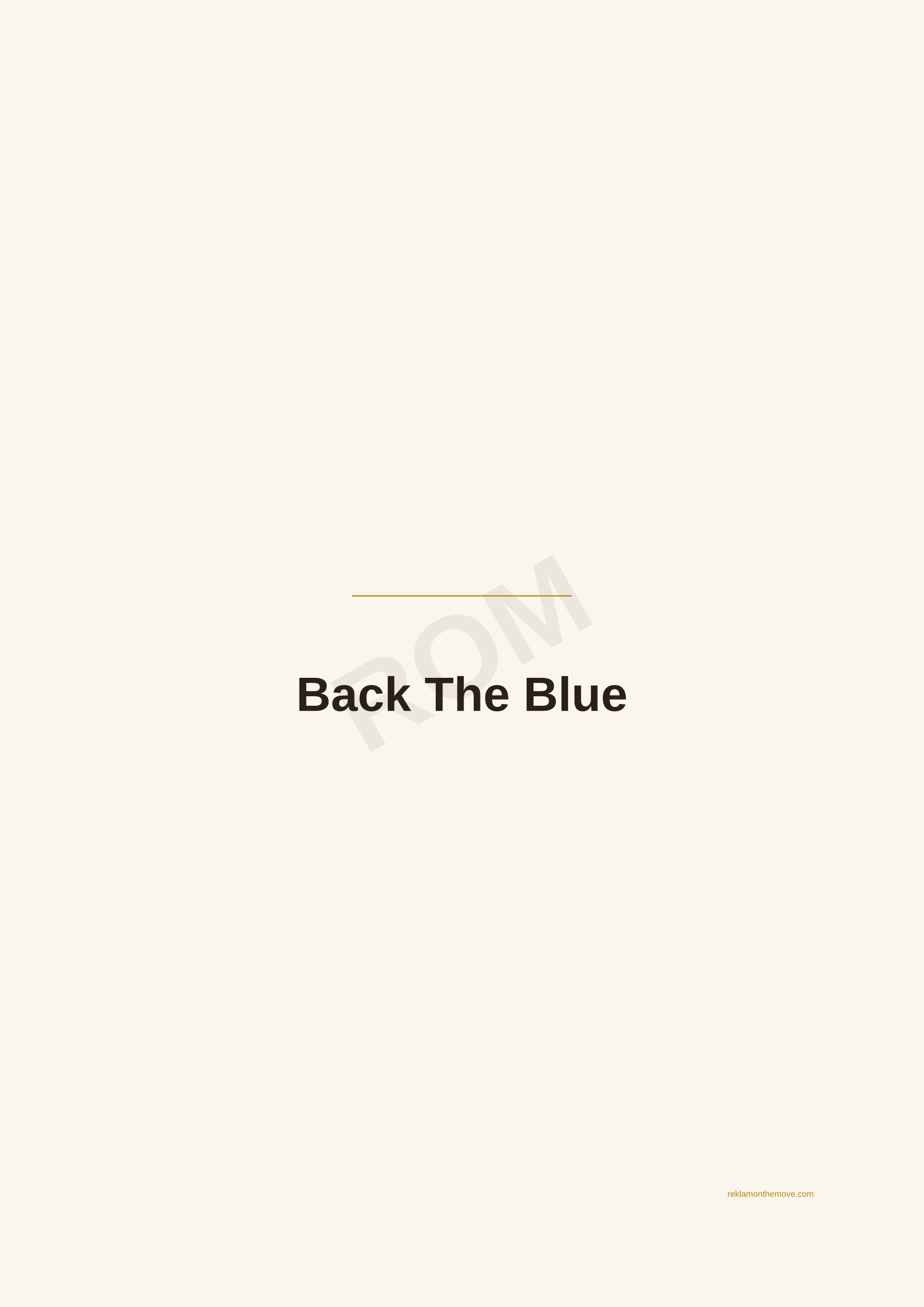 Back The Blue · Espresso — ROM dijital ürün önizlemesi (filigranlı)