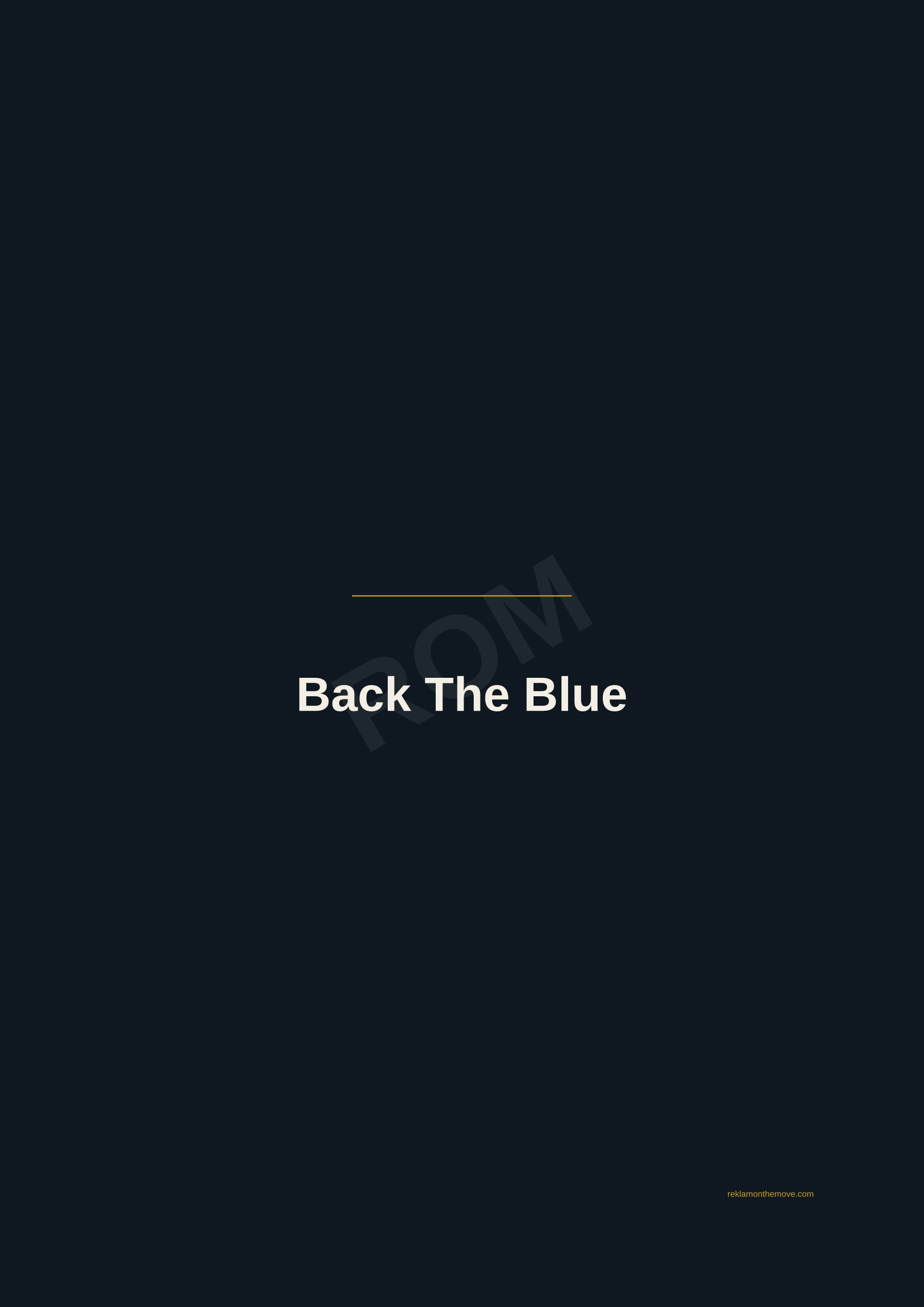 Back The Blue · Gece — ROM dijital ürün önizlemesi (filigranlı)