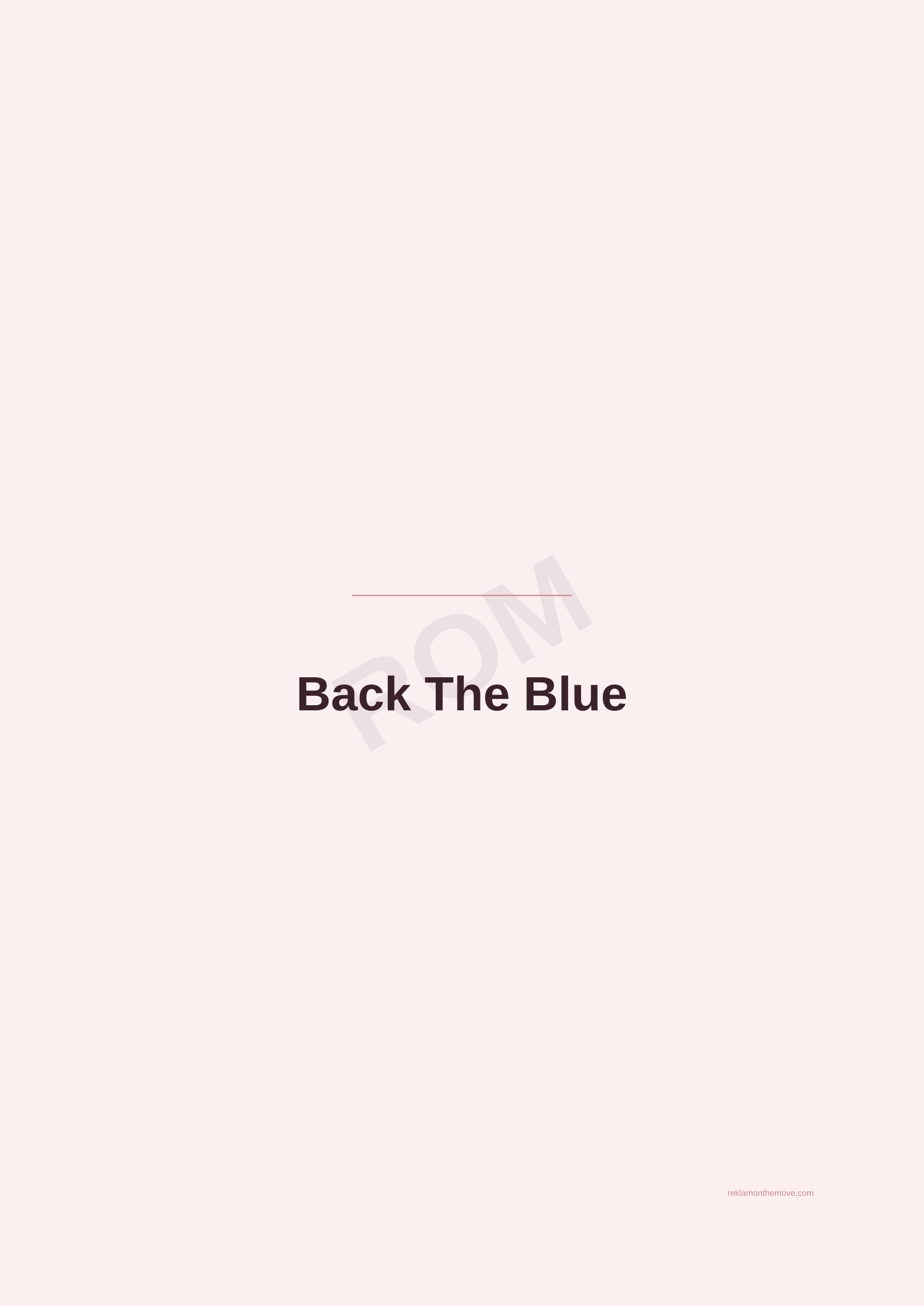 Back The Blue · Gül — ROM dijital ürün önizlemesi (filigranlı)