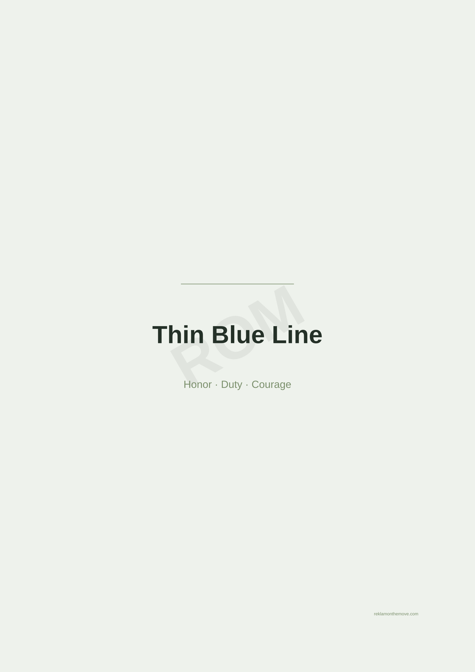 Thin Blue Line · Adaçayı — ROM dijital ürün önizlemesi (filigranlı)
