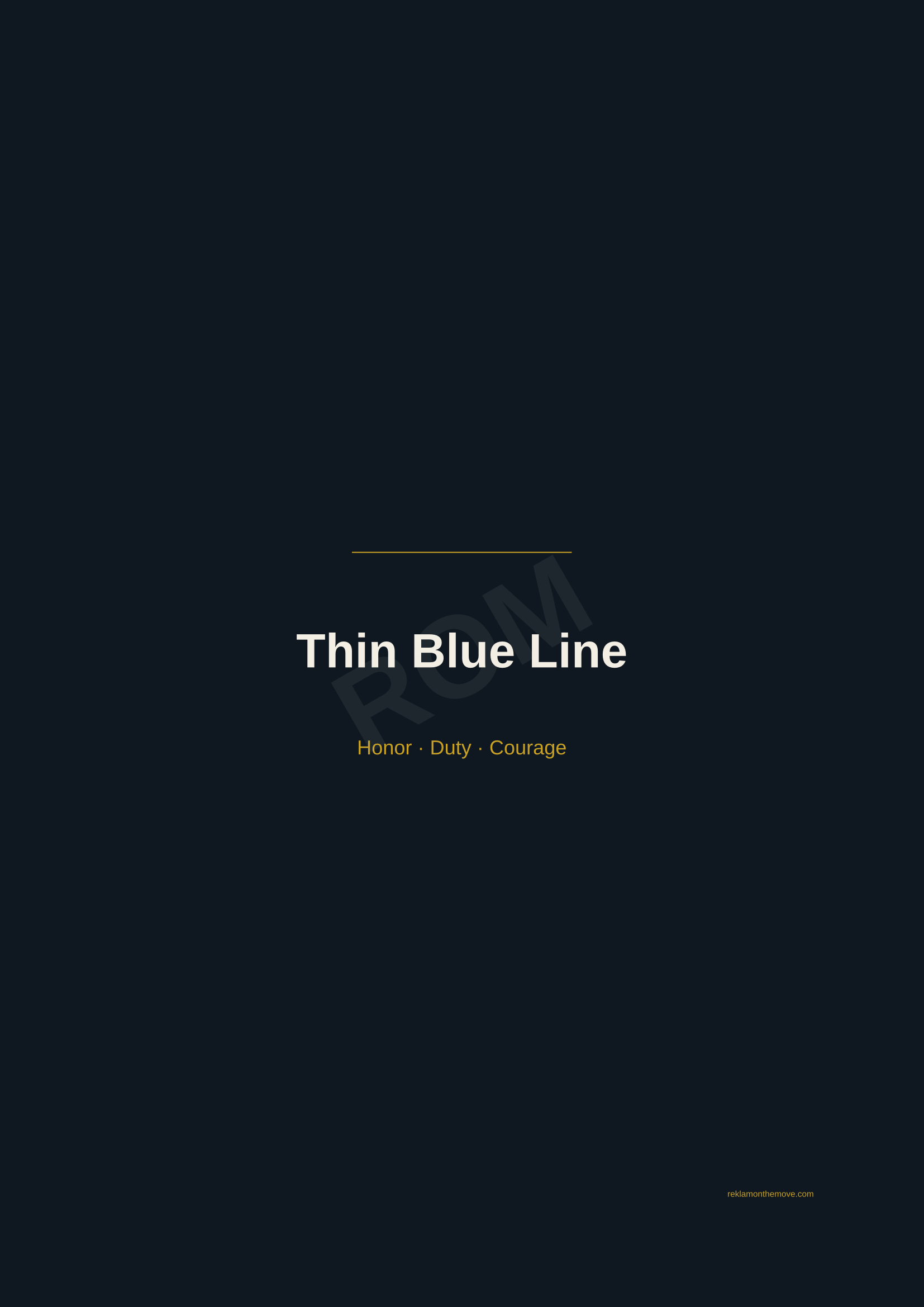 Thin Blue Line · Gece — ROM dijital ürün önizlemesi (filigranlı)