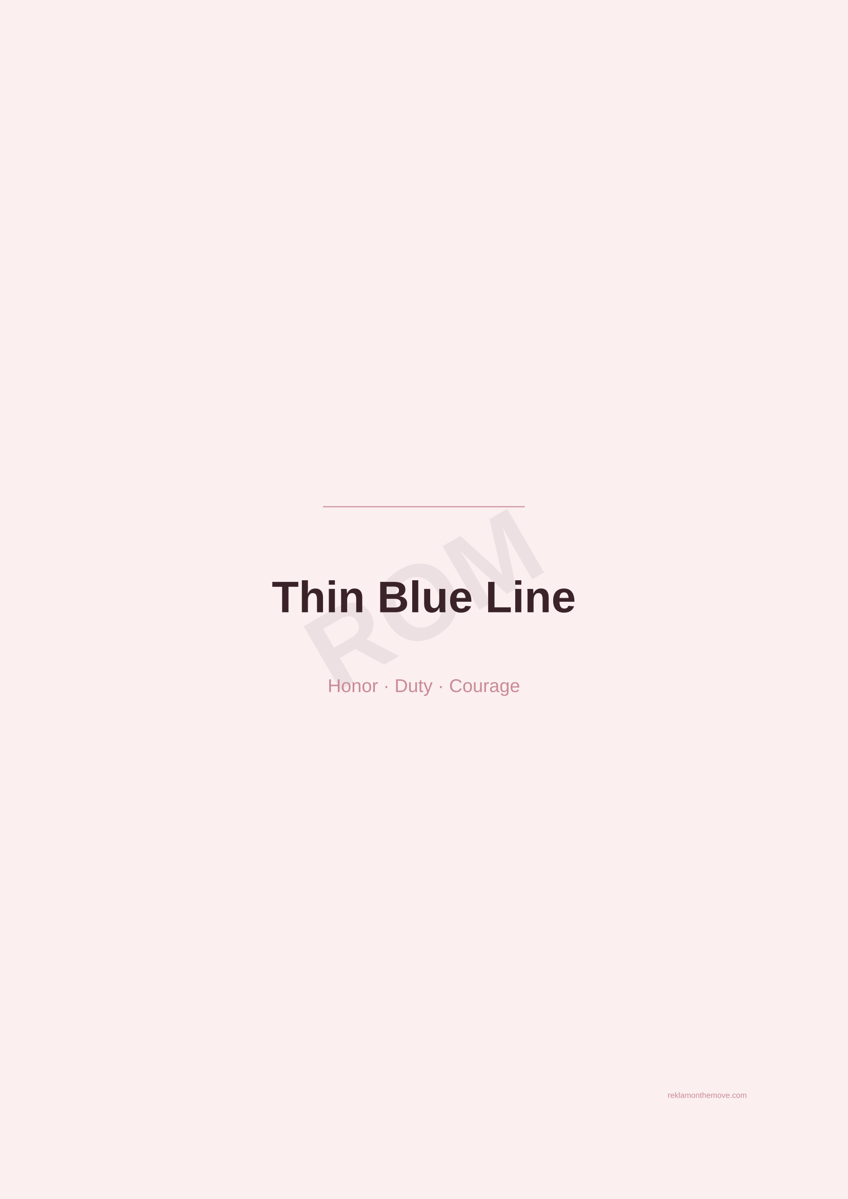 Thin Blue Line · Gül — ROM dijital ürün önizlemesi (filigranlı)