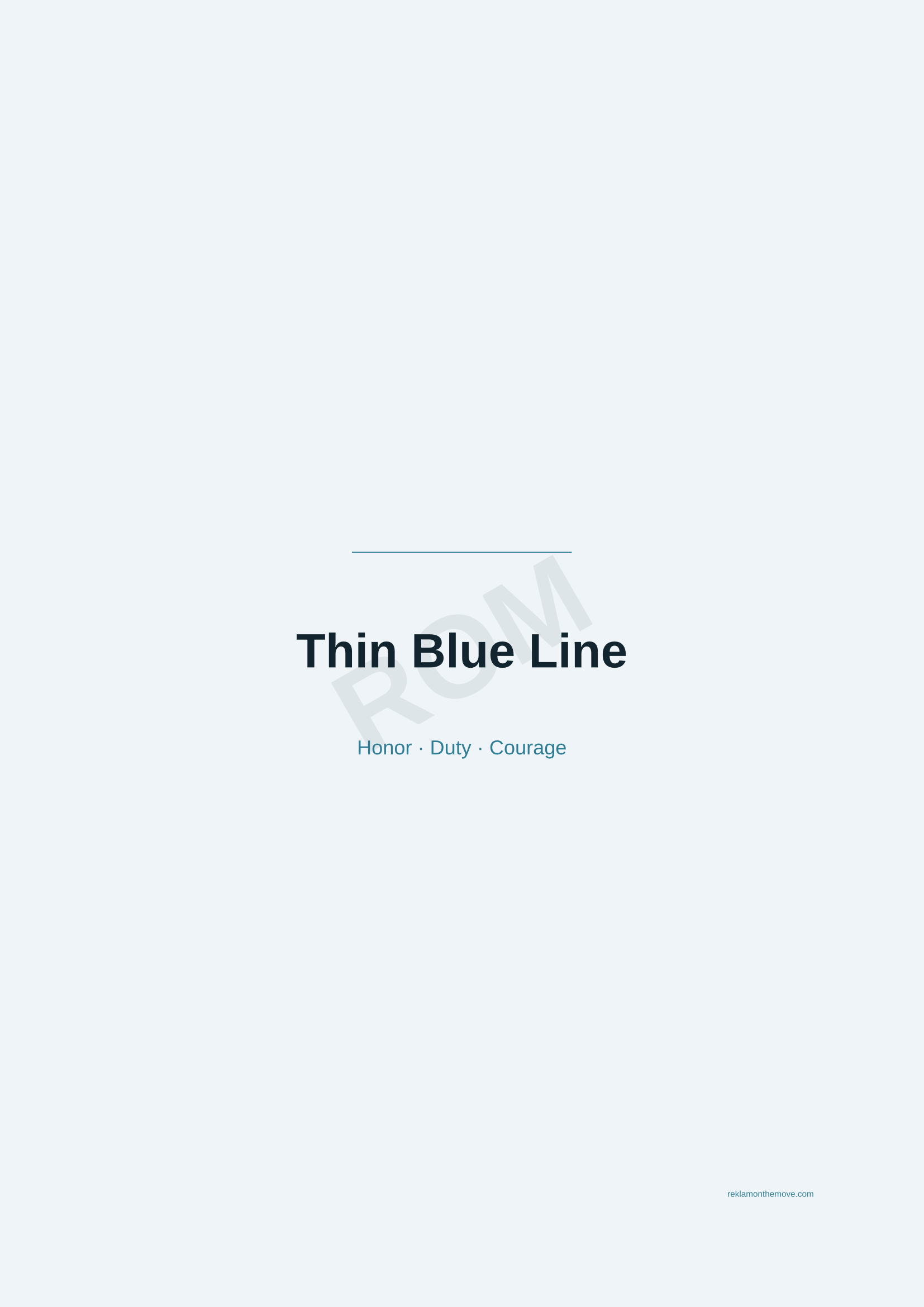 Thin Blue Line · Okyanus — ROM dijital ürün önizlemesi (filigranlı)