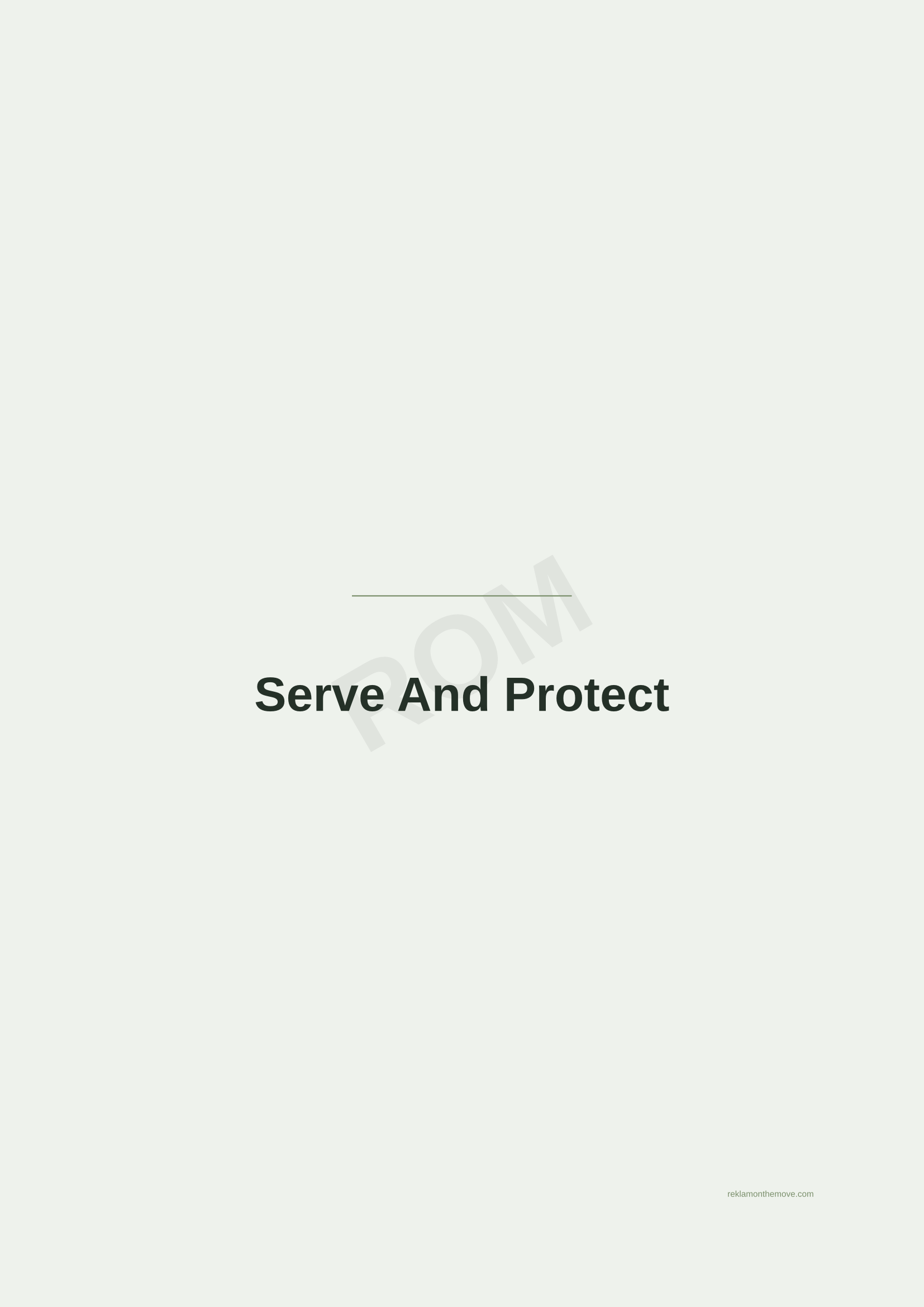Serve And Protect · Adaçayı — ROM dijital ürün önizlemesi (filigranlı)