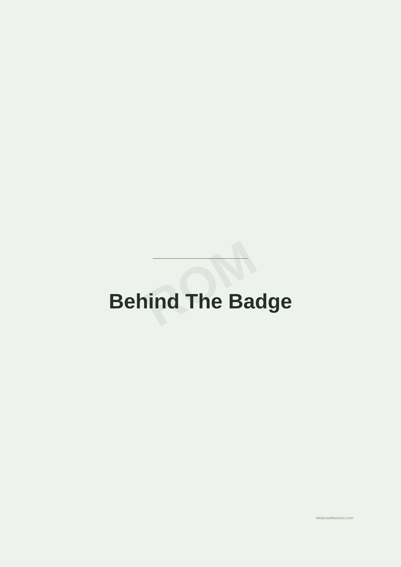 Behind The Badge · Adaçayı — ROM dijital ürün önizlemesi (filigranlı)