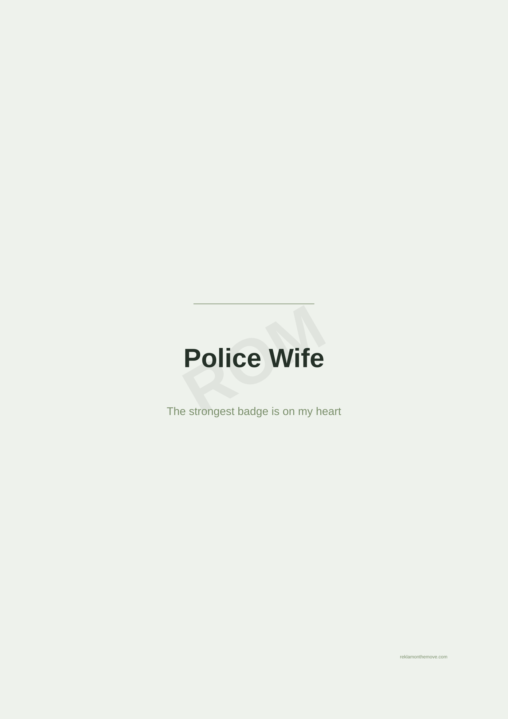 Police Wife · Adaçayı — ROM dijital ürün önizlemesi (filigranlı)