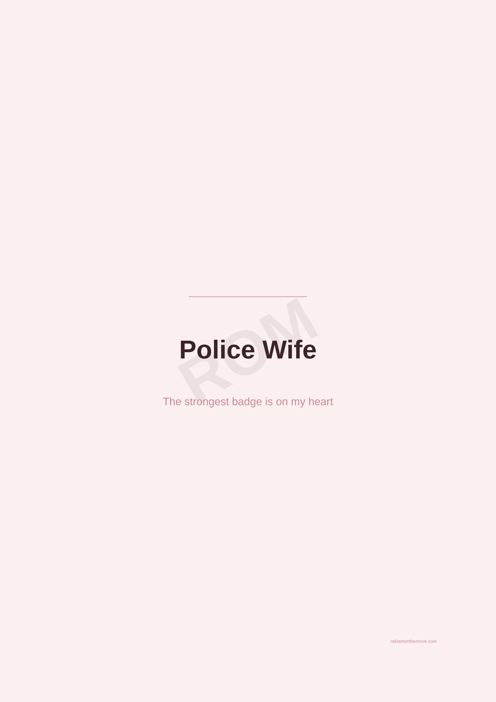 Police Wife · Gül — ROM dijital ürün önizlemesi (filigranlı)