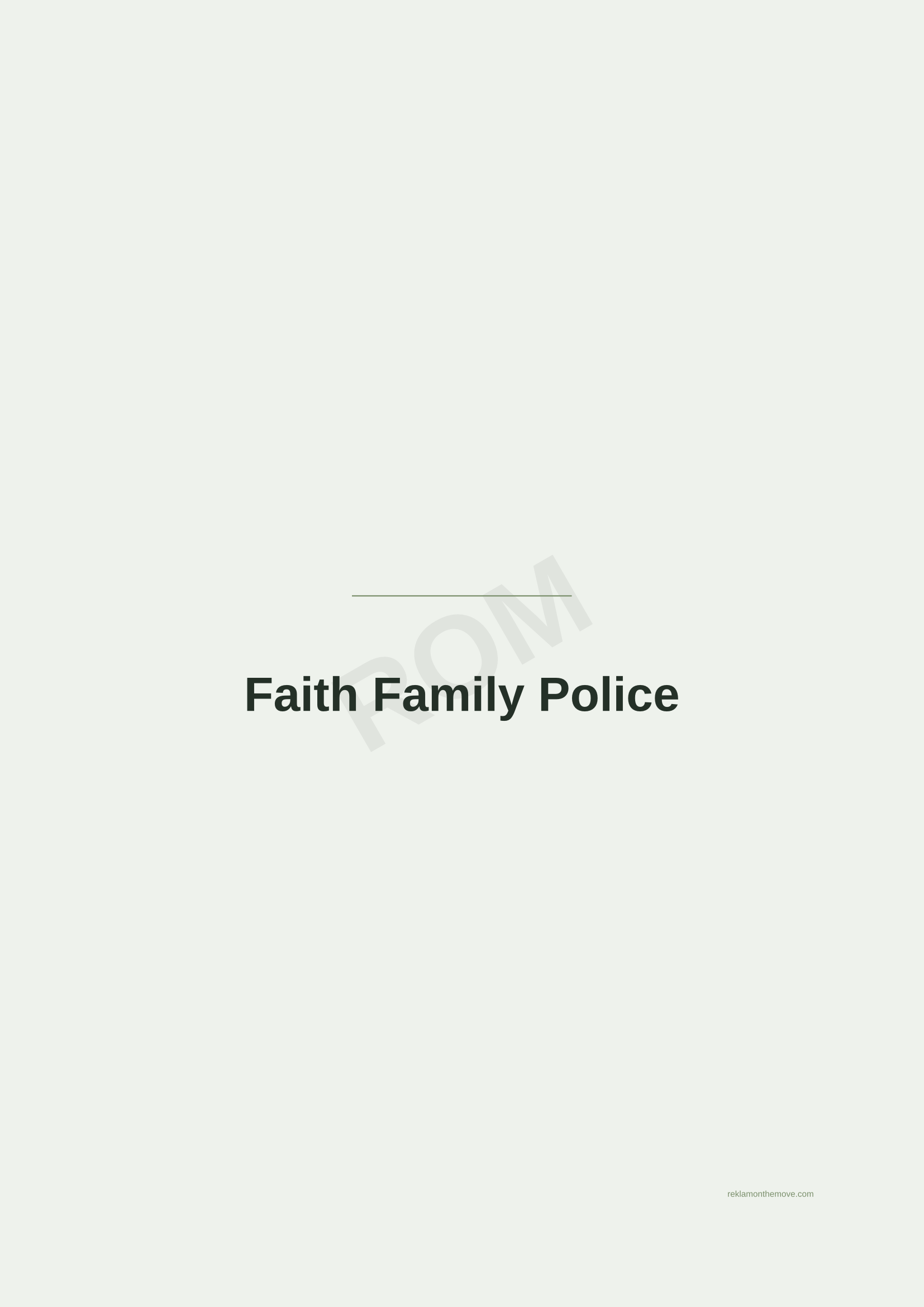 Faith Family Police · Adaçayı — ROM dijital ürün önizlemesi (filigranlı)