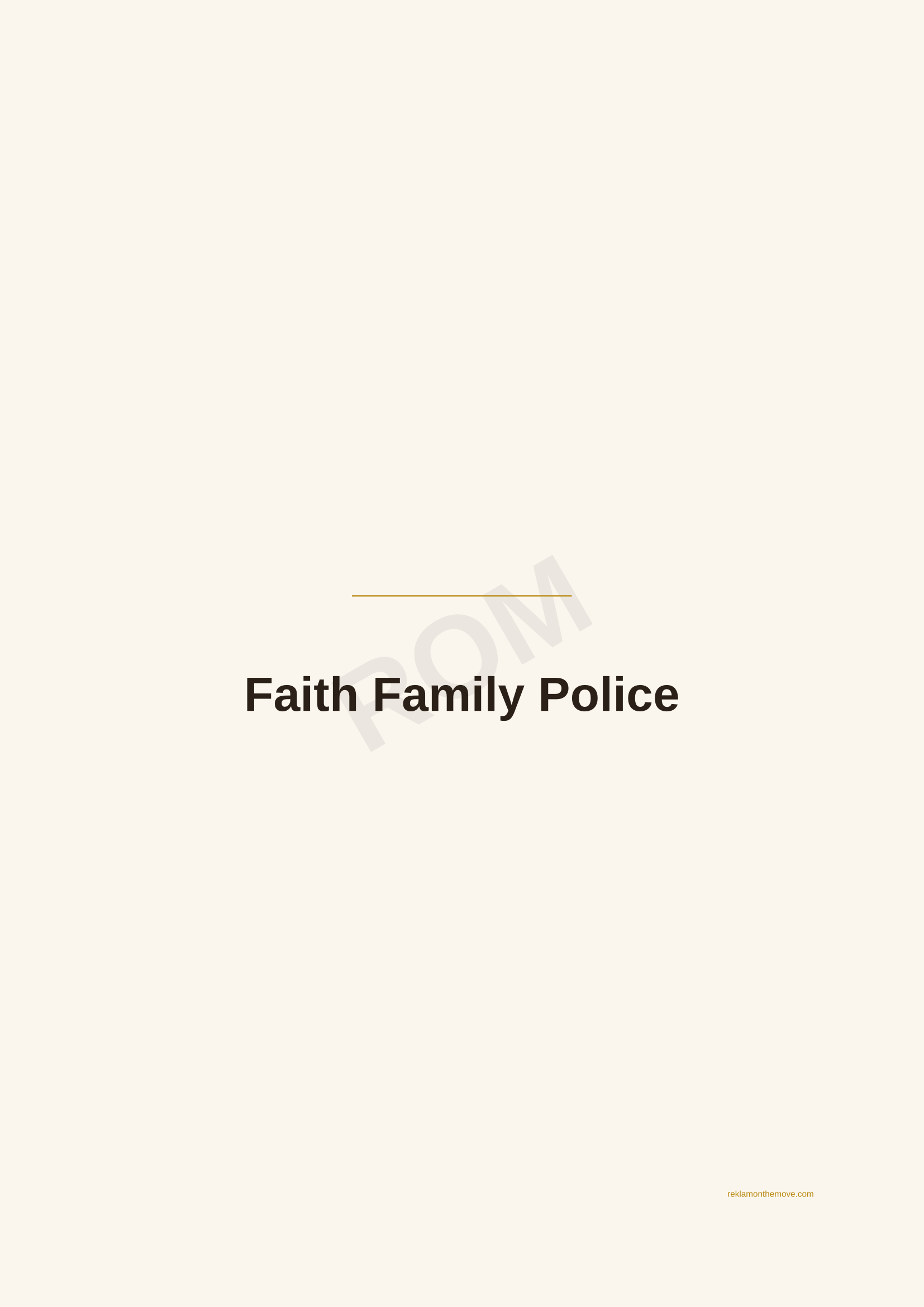 Faith Family Police · Espresso — ROM dijital ürün önizlemesi (filigranlı)