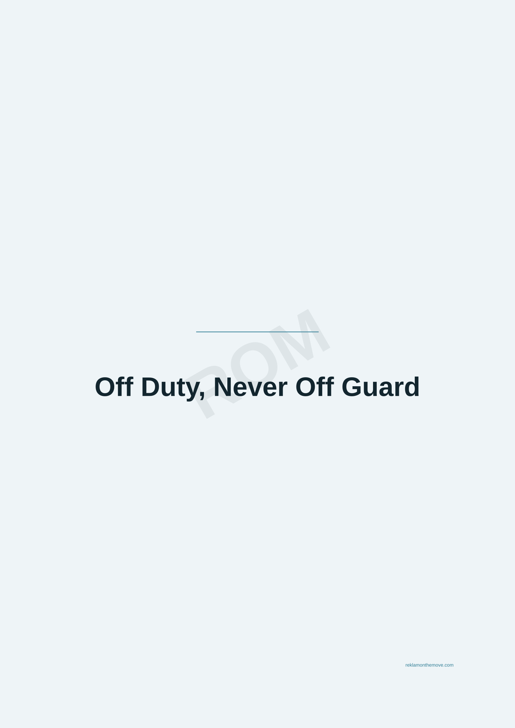 Off Duty, Never Off Guard · Okyanus — ROM dijital ürün önizlemesi (filigranlı)