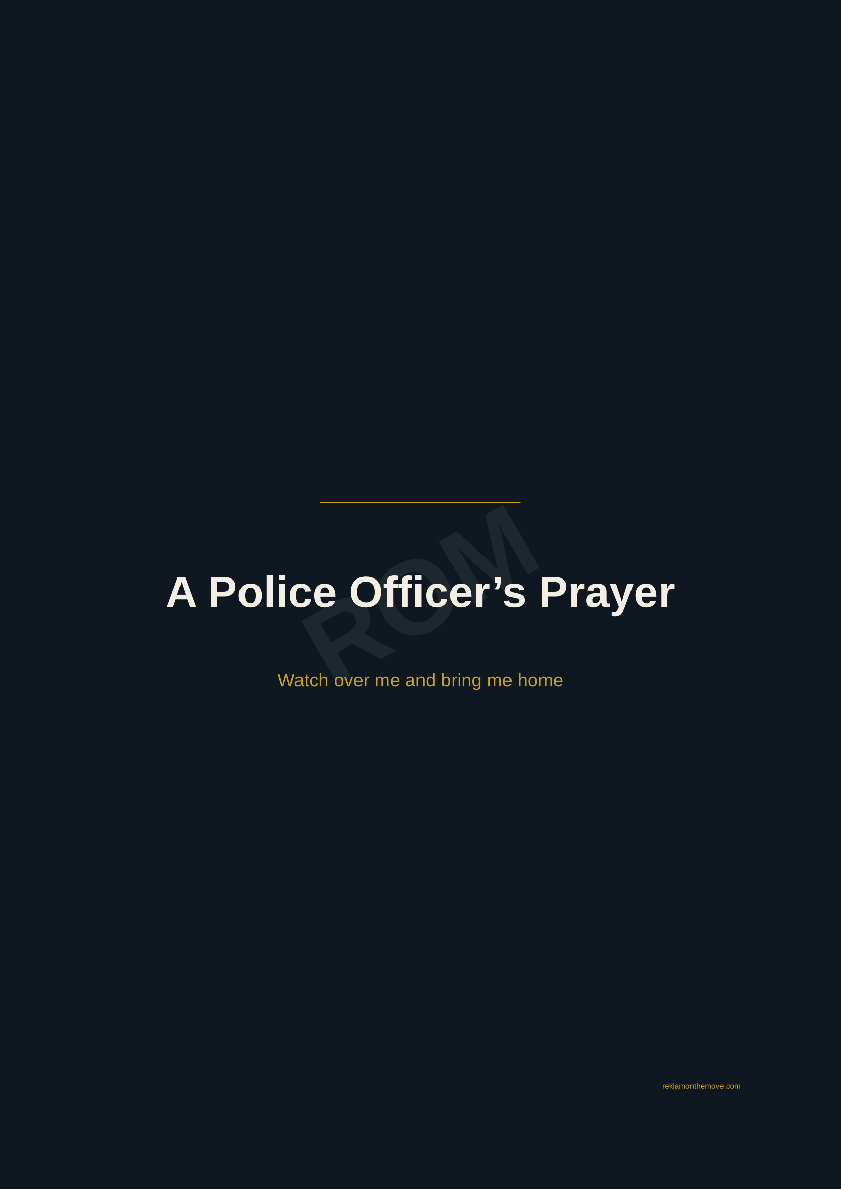A Police Officer's Prayer · Gece — ROM dijital ürün önizlemesi (filigranlı)