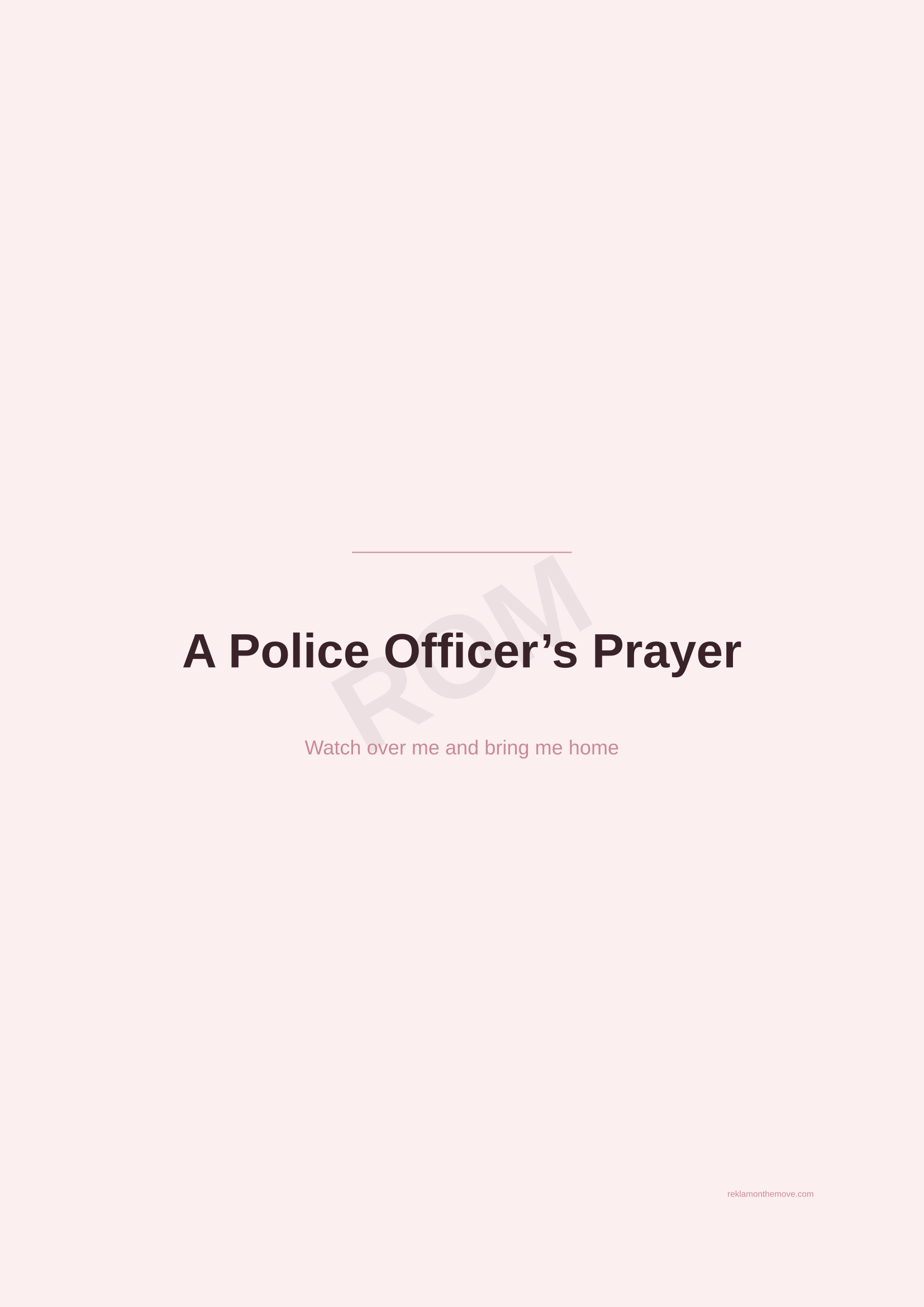 A Police Officer's Prayer · Gül — ROM dijital ürün önizlemesi (filigranlı)