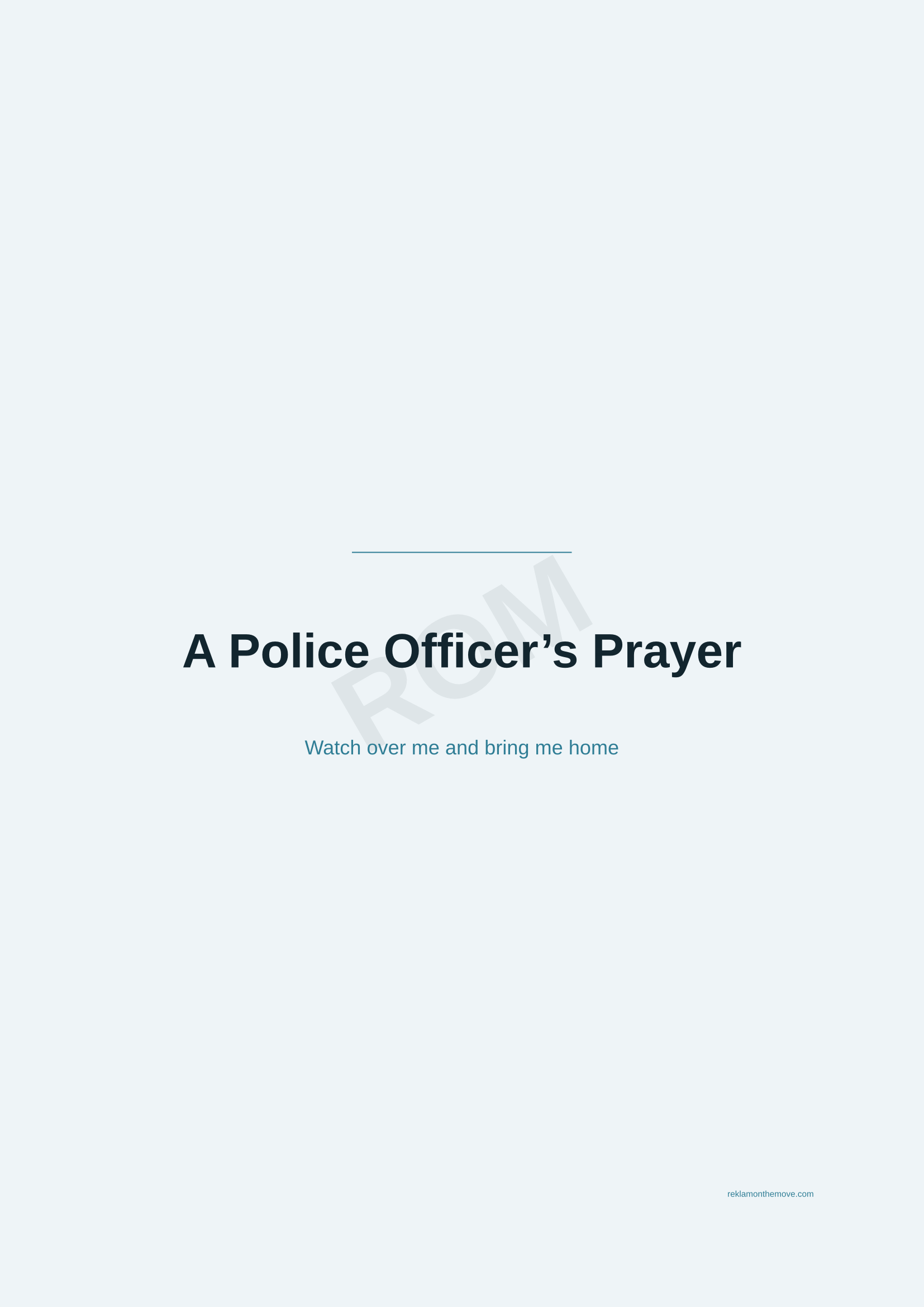 A Police Officer's Prayer · Okyanus — ROM dijital ürün önizlemesi (filigranlı)