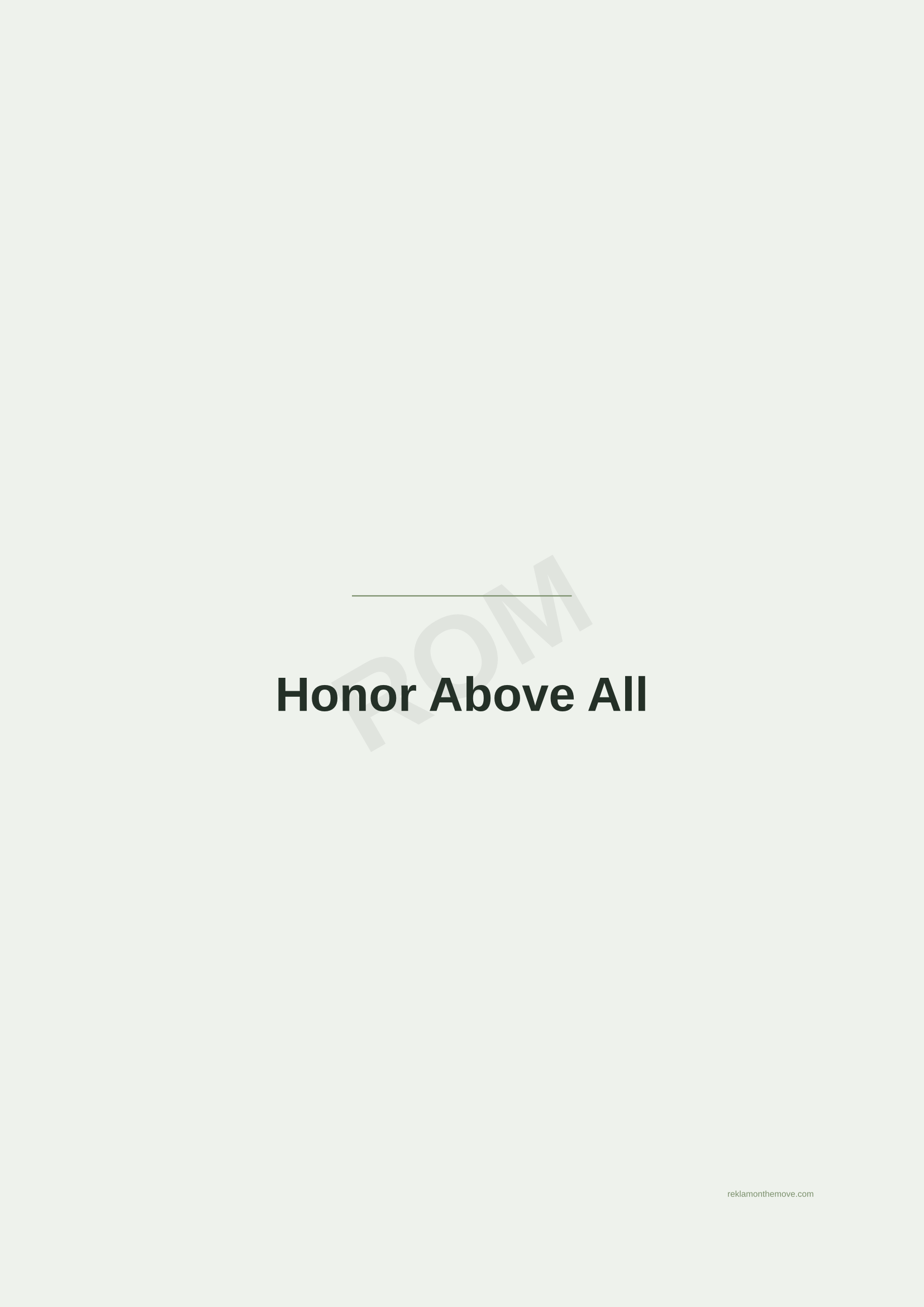 Honor Above All · Adaçayı — ROM dijital ürün önizlemesi (filigranlı)