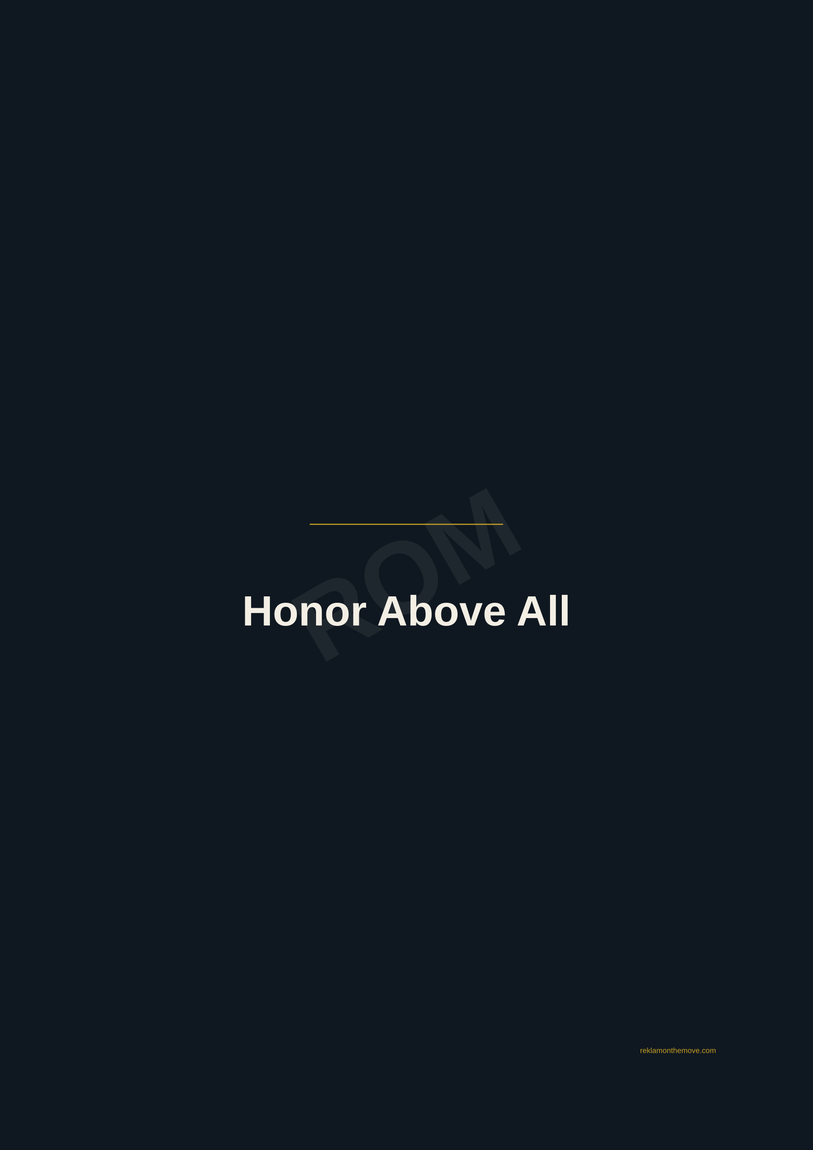 Honor Above All · Gece — ROM dijital ürün önizlemesi (filigranlı)