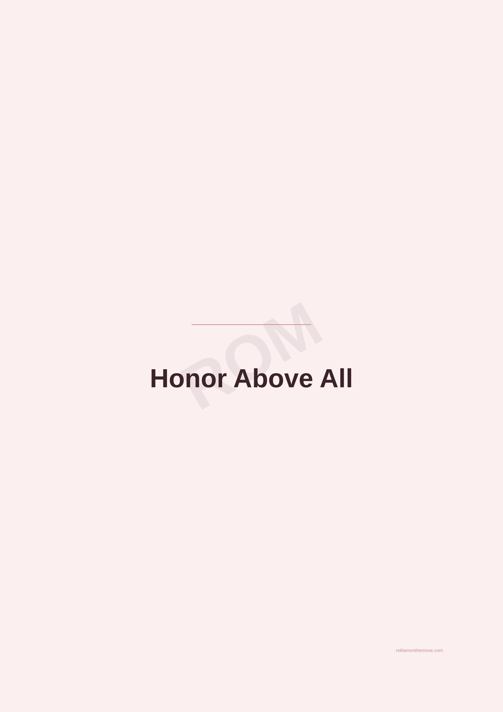 Honor Above All · Gül — ROM dijital ürün önizlemesi (filigranlı)
