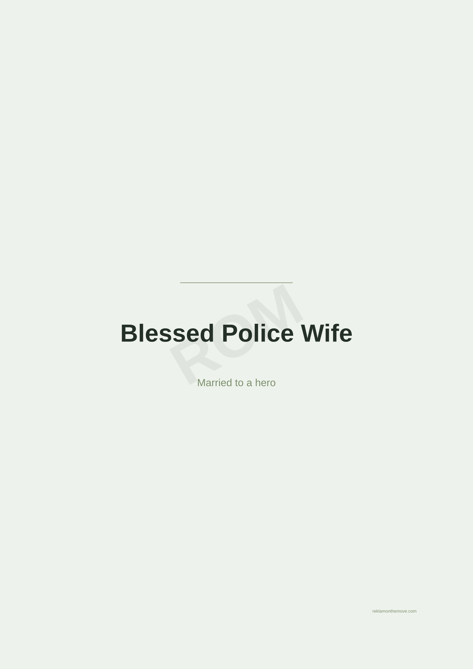 Blessed Police Wife · Adaçayı — ROM dijital ürün önizlemesi (filigranlı)