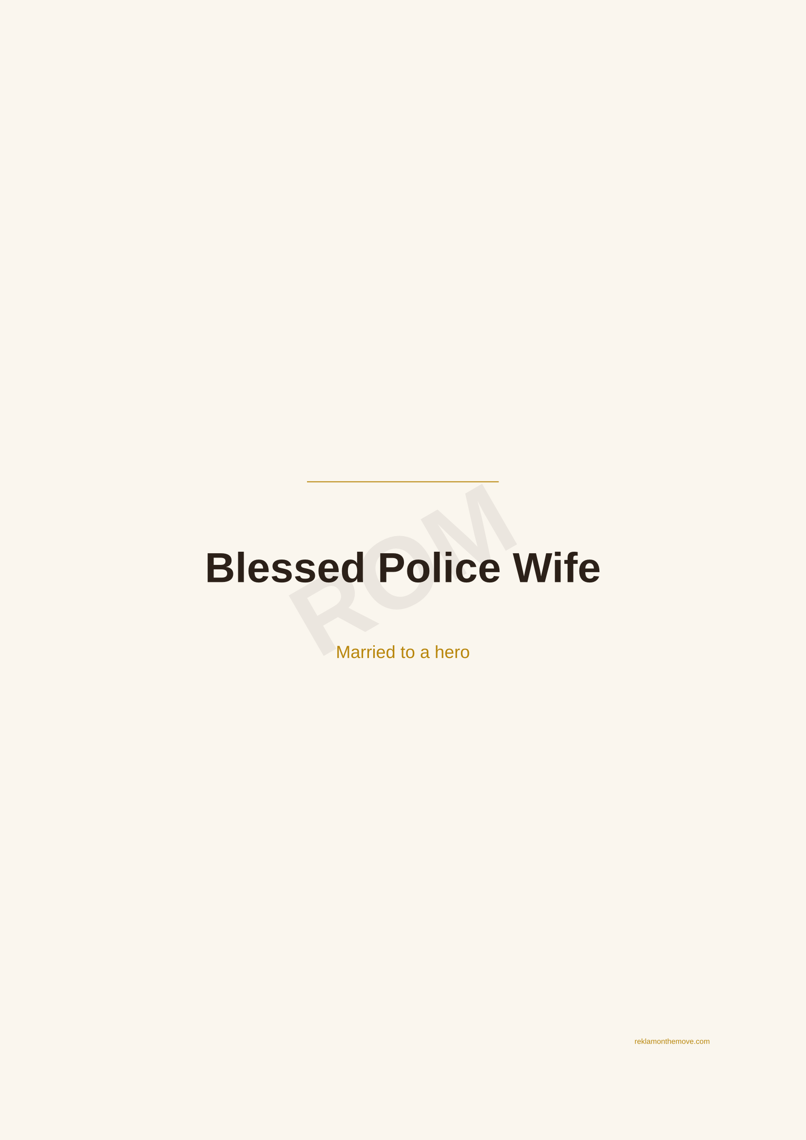 Blessed Police Wife · Espresso — ROM dijital ürün önizlemesi (filigranlı)