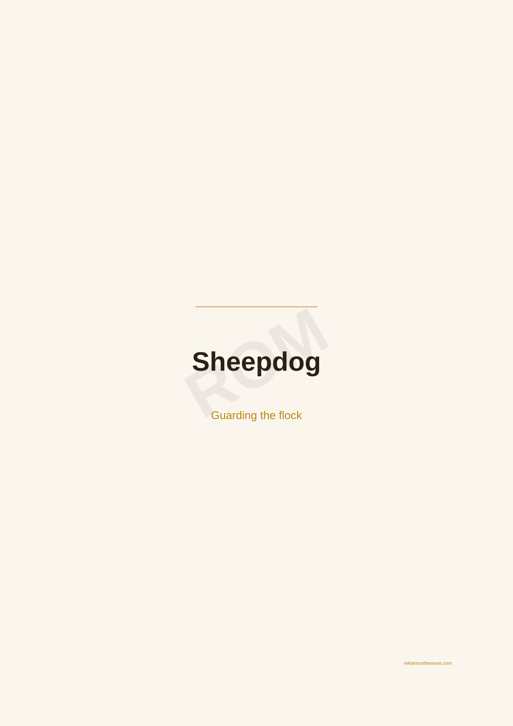 Sheepdog · Espresso — ROM dijital ürün önizlemesi (filigranlı)