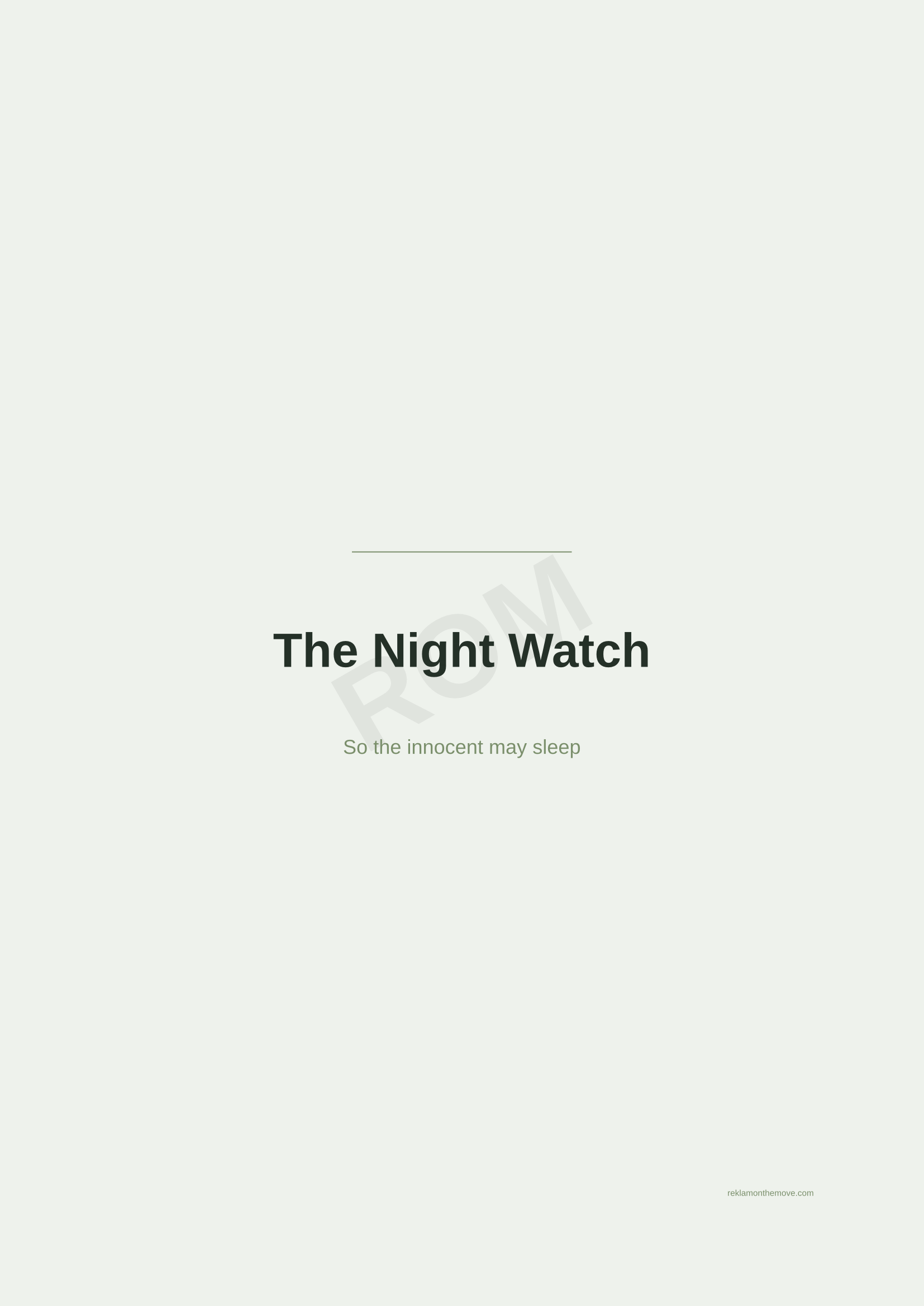 The Night Watch · Adaçayı — ROM dijital ürün önizlemesi (filigranlı)